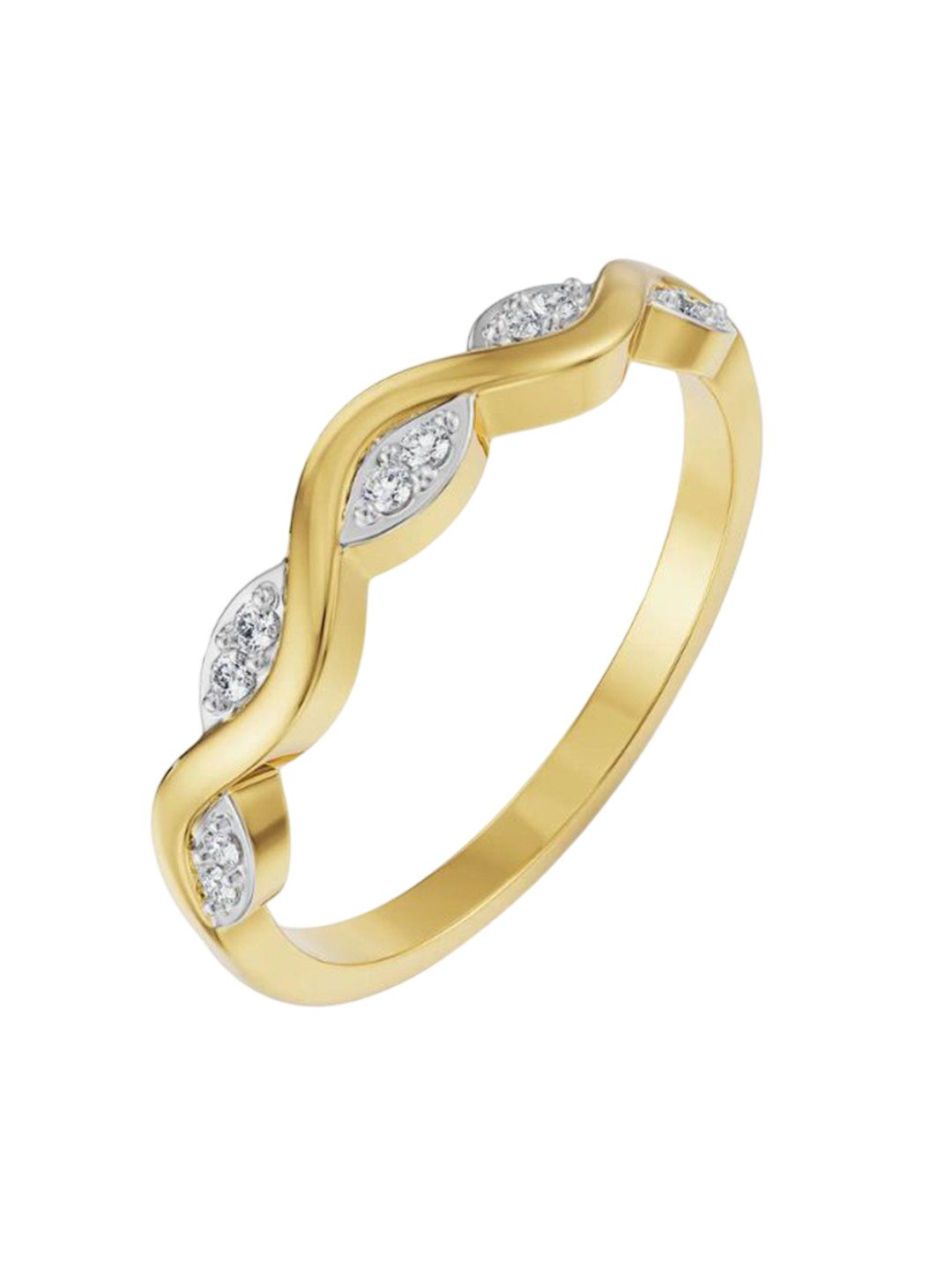 Emori Wavy Krissy Lab Diamond Band in 18KT Gold
