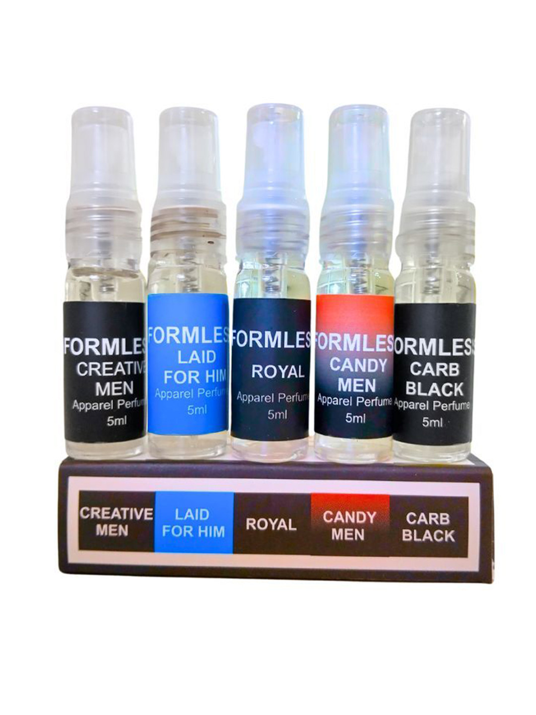 Formless Fragrances Men Set Of 5 Trail Pack Spray Perfume - 5 ml Each