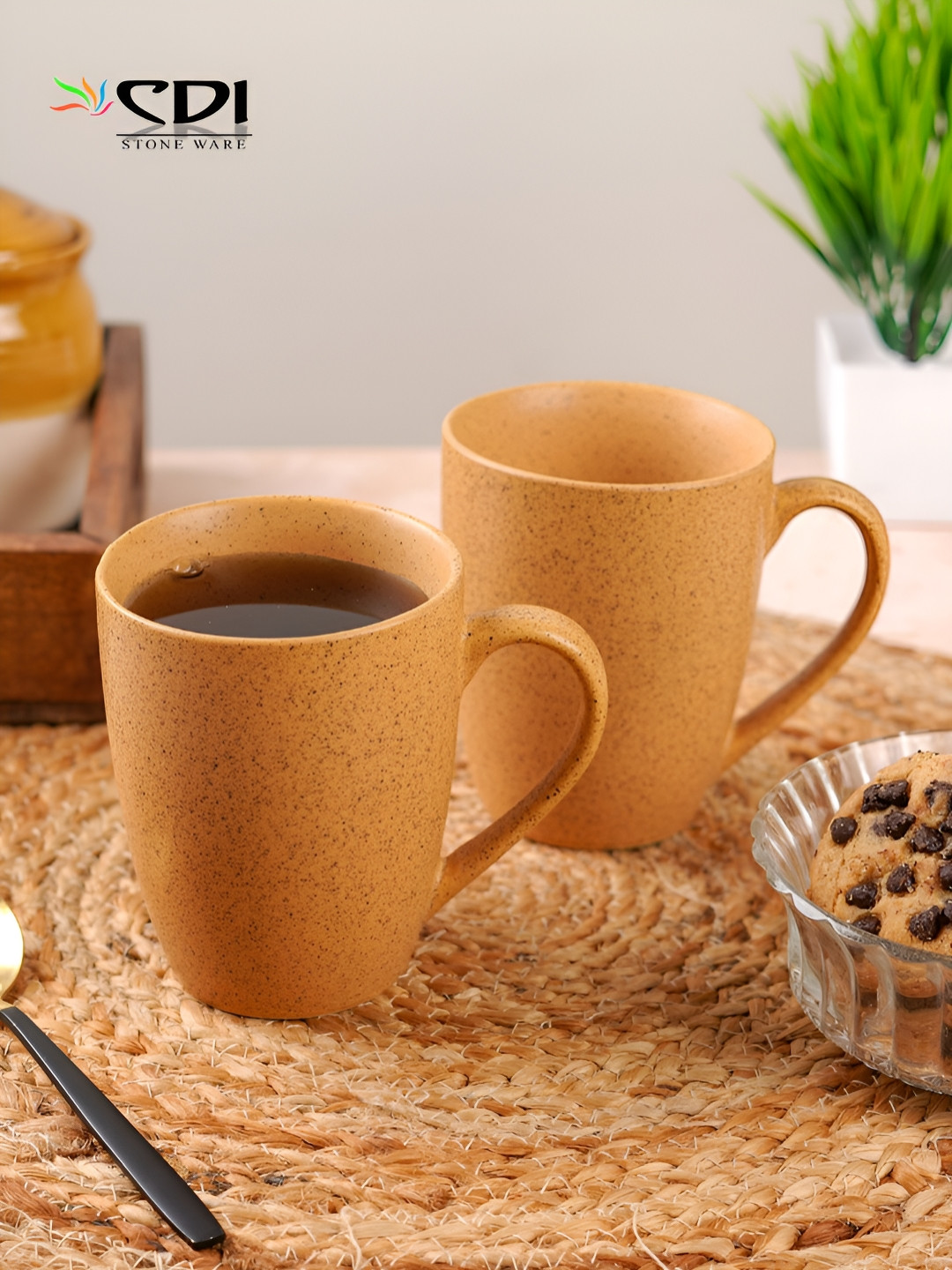 CDI Personalised Fathers Mug N Cushion Mustard Ceramic Microwave Safe 2 Piece Mugs-300ml