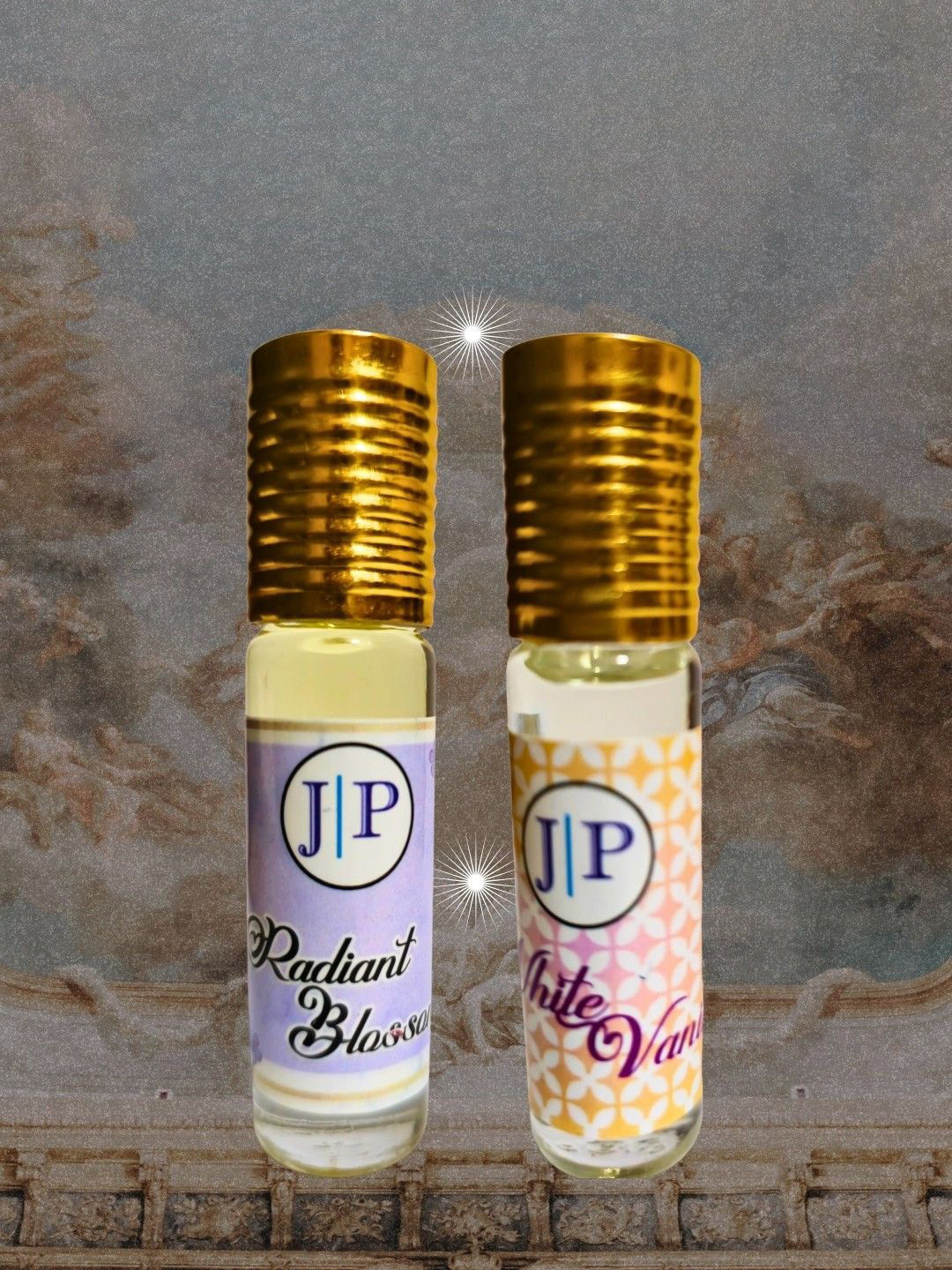 Jeval Set Of 2 White Vanilla & Radiant Blossom Alcohol Free Attar - 6 ml Each