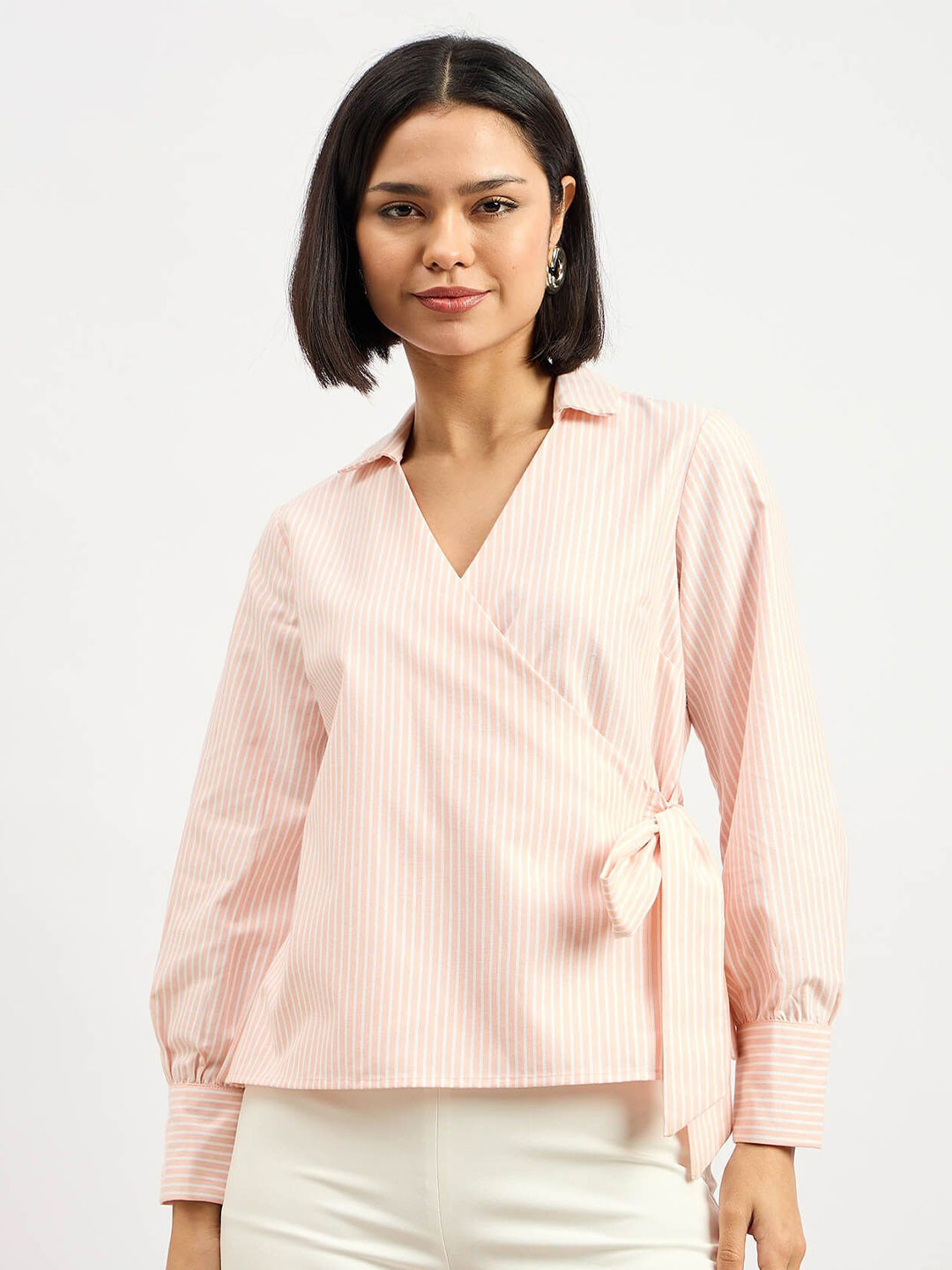 SALT ATTIRE Women Original Opaque Striped Formal Shirt