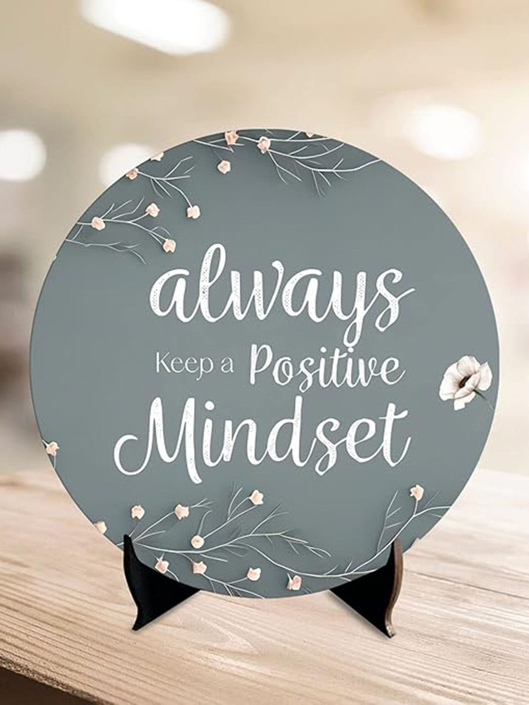 BS AMOR Grey Acrylic Matte Living Room Set of 2 Small Showpieces - 7 Inches