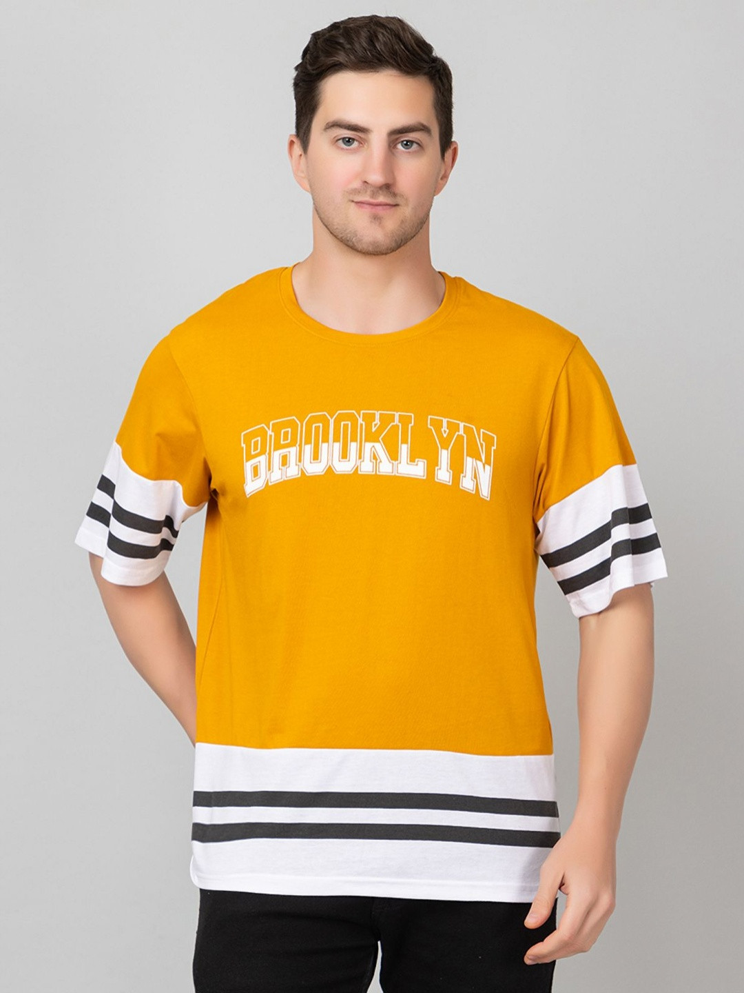 PYRO SPIRIT Men Typography Printed Round Neck Cotton T-shirt
