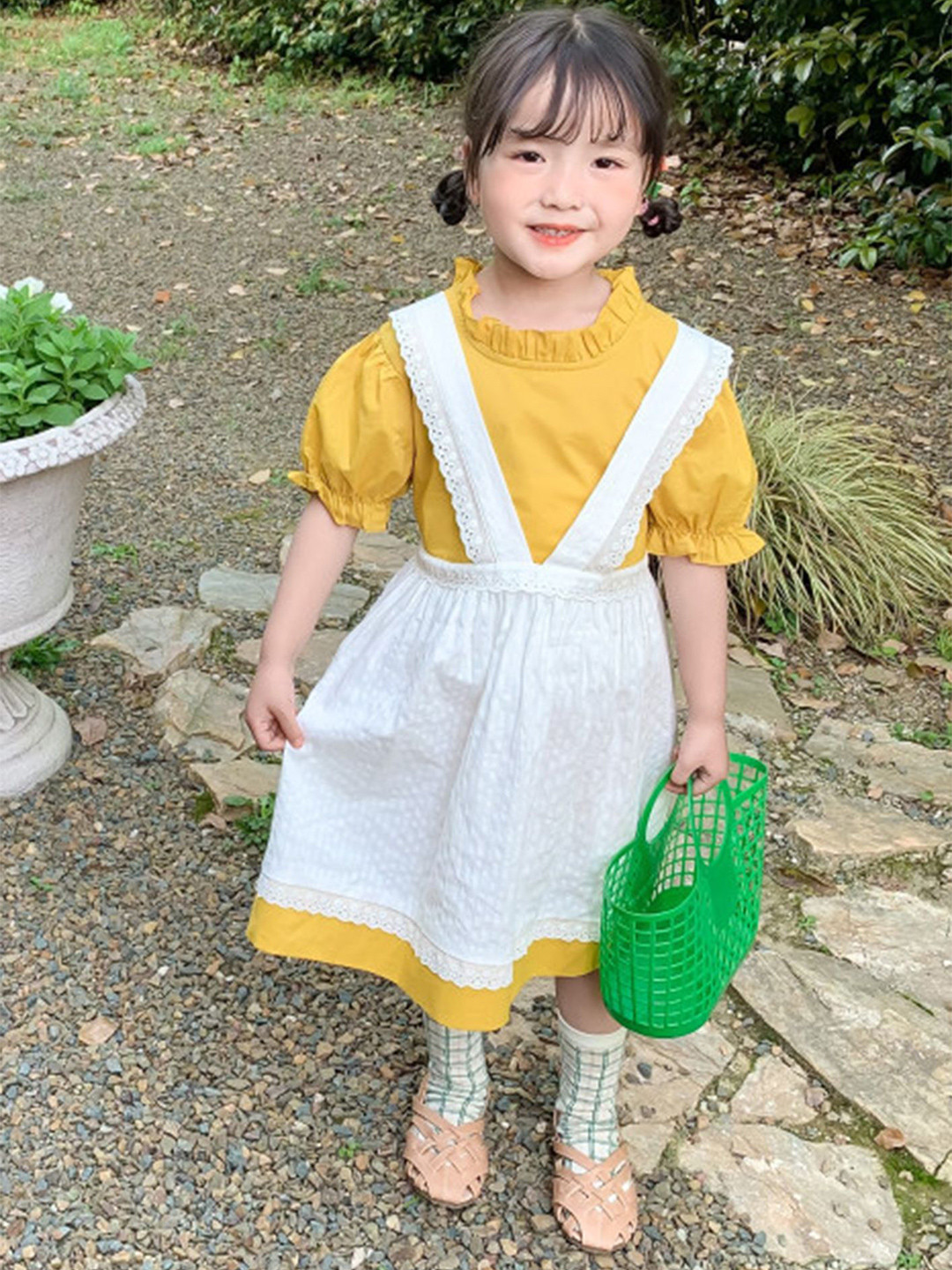 LULU & SKY  Girls Pinafore Dress