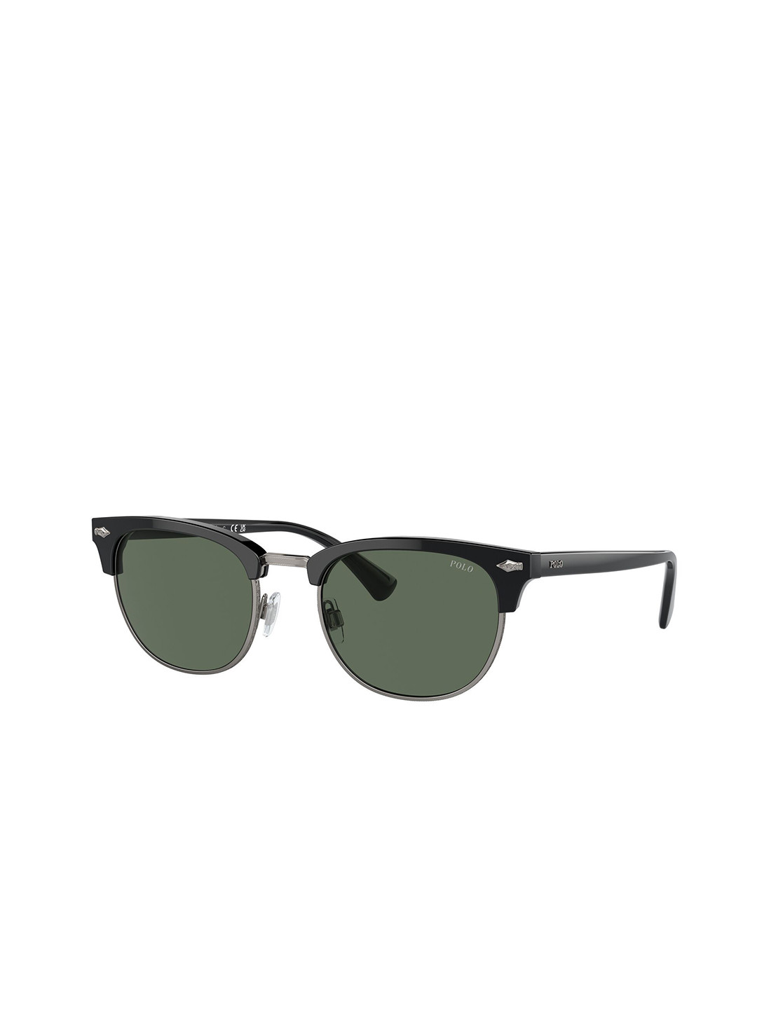 POLO RALPH LAUREN Men UV Protected Green Lens Round Sunglasses - 0PH421750017153