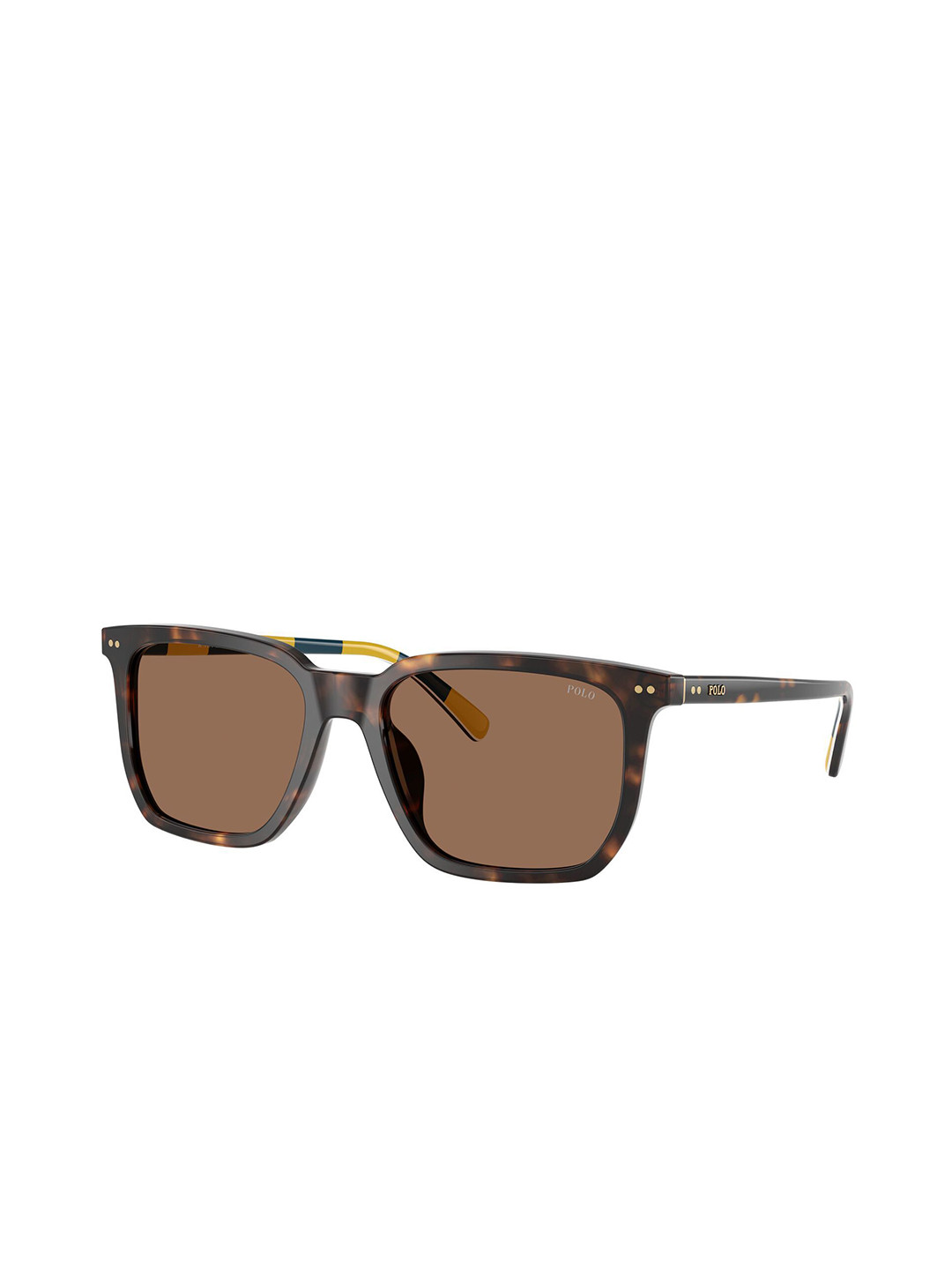 POLO RALPH LAUREN Men UV Protected Brown Lens Rectangle Sunglasses - 0PH4224U50037355