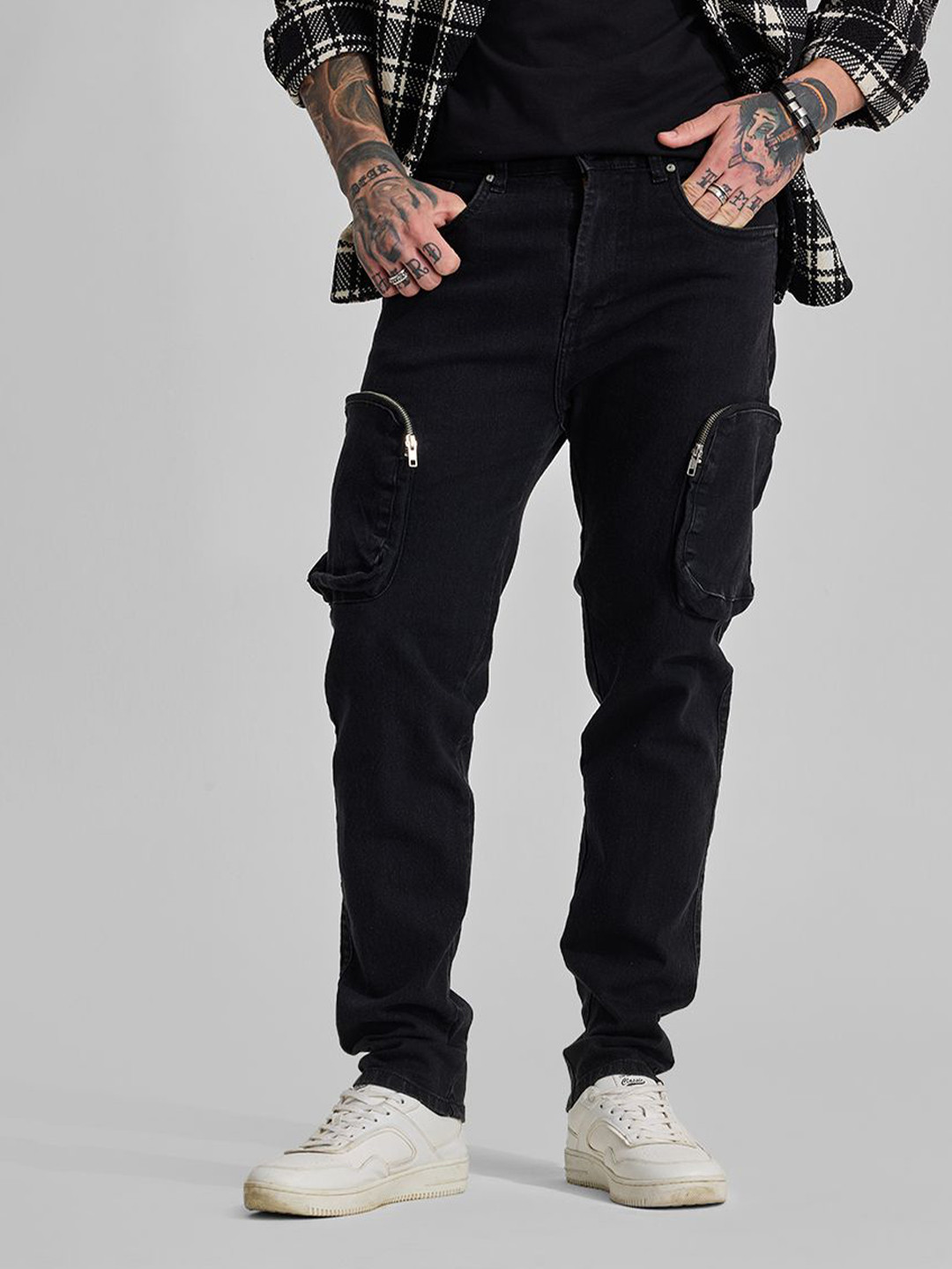 Snitch Men Snitch Black Regular Fit Jeans