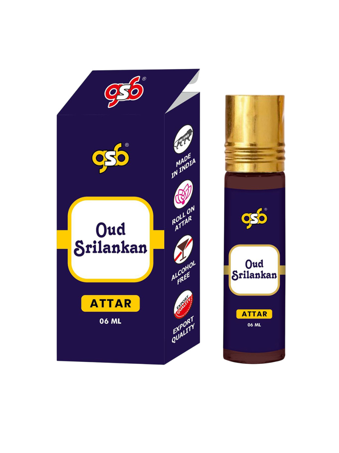GSB Oud Srilankan Pure Natural Alcohol Free Attar 6 ml