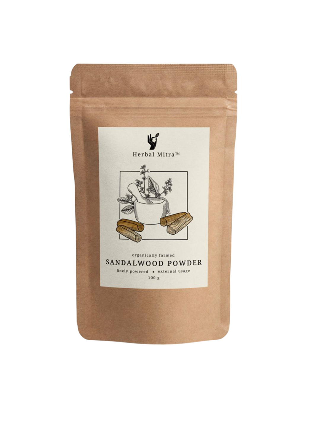 Herbal Mitra Natural Sandalwood Powder For Face - 100 g