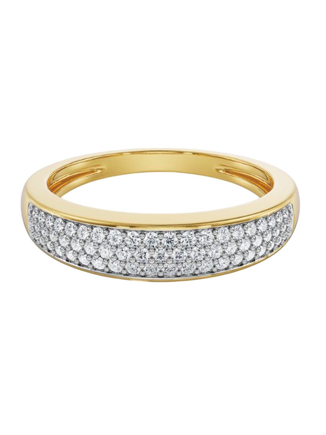 Emori Clustered Pave Lab Diamond in 14KT Gold Band