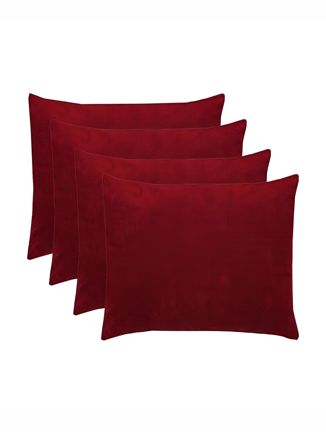 GADDA CO 4 Pieces Maroon Waterproof Pillow Protector Covers With Zipper