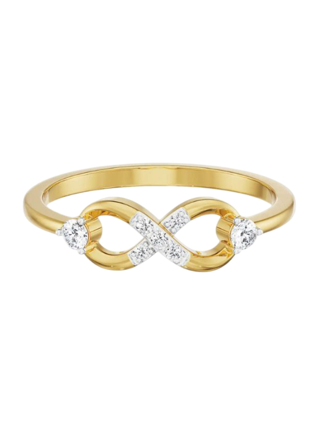 Emori Dainty Infinity Lab Diamond Ring in 18KT Gold