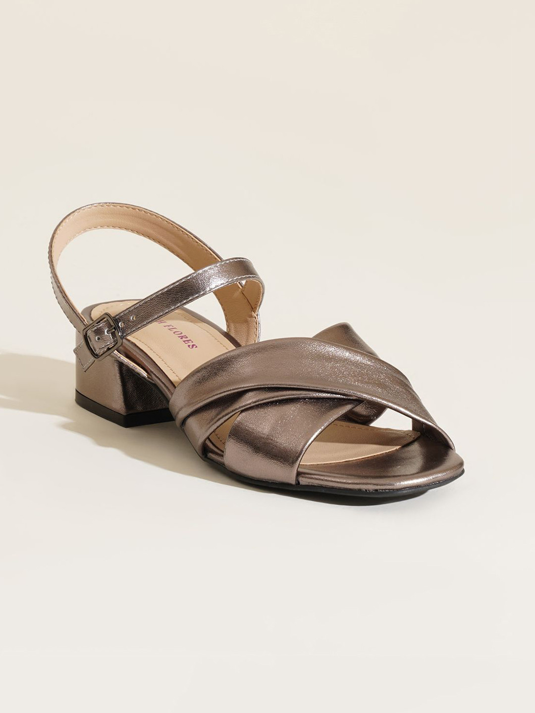 Peach Flores Istar Leather Heels