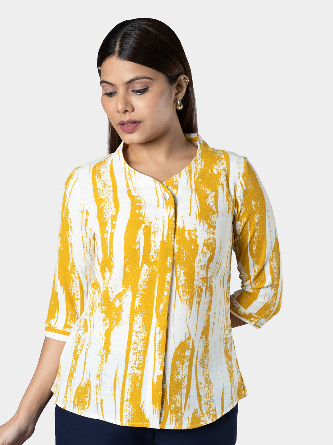 NOT SO PINK Tie and Dye Roll-Up Sleeves Top