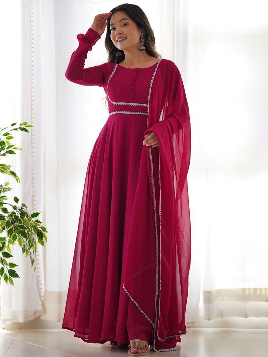 Tulip Eden Empire Long Sleeves Georgette Anarkali Kurta