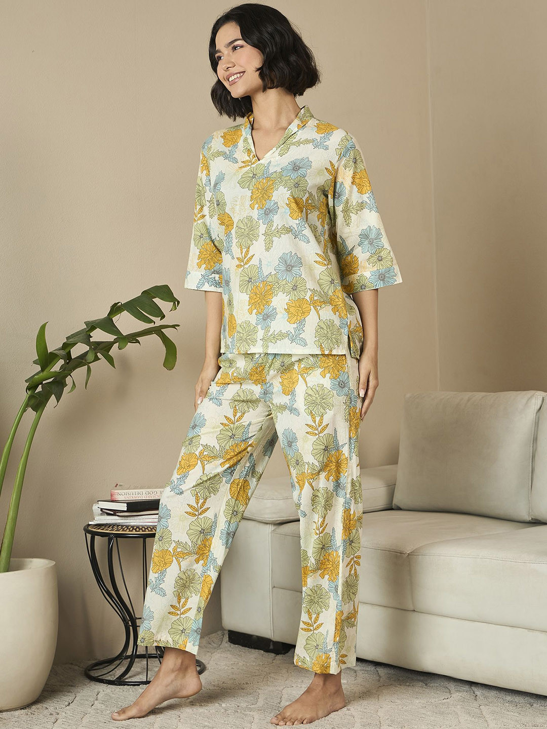 July Women Printed Night suit
