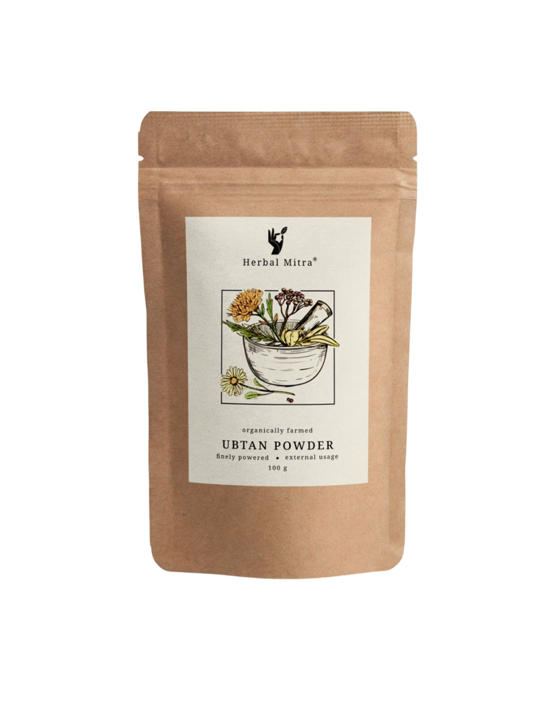 Herbal Mitra Natural & Pure Ubtan Powder For Dark Spot Removal Face Pack - 100 g