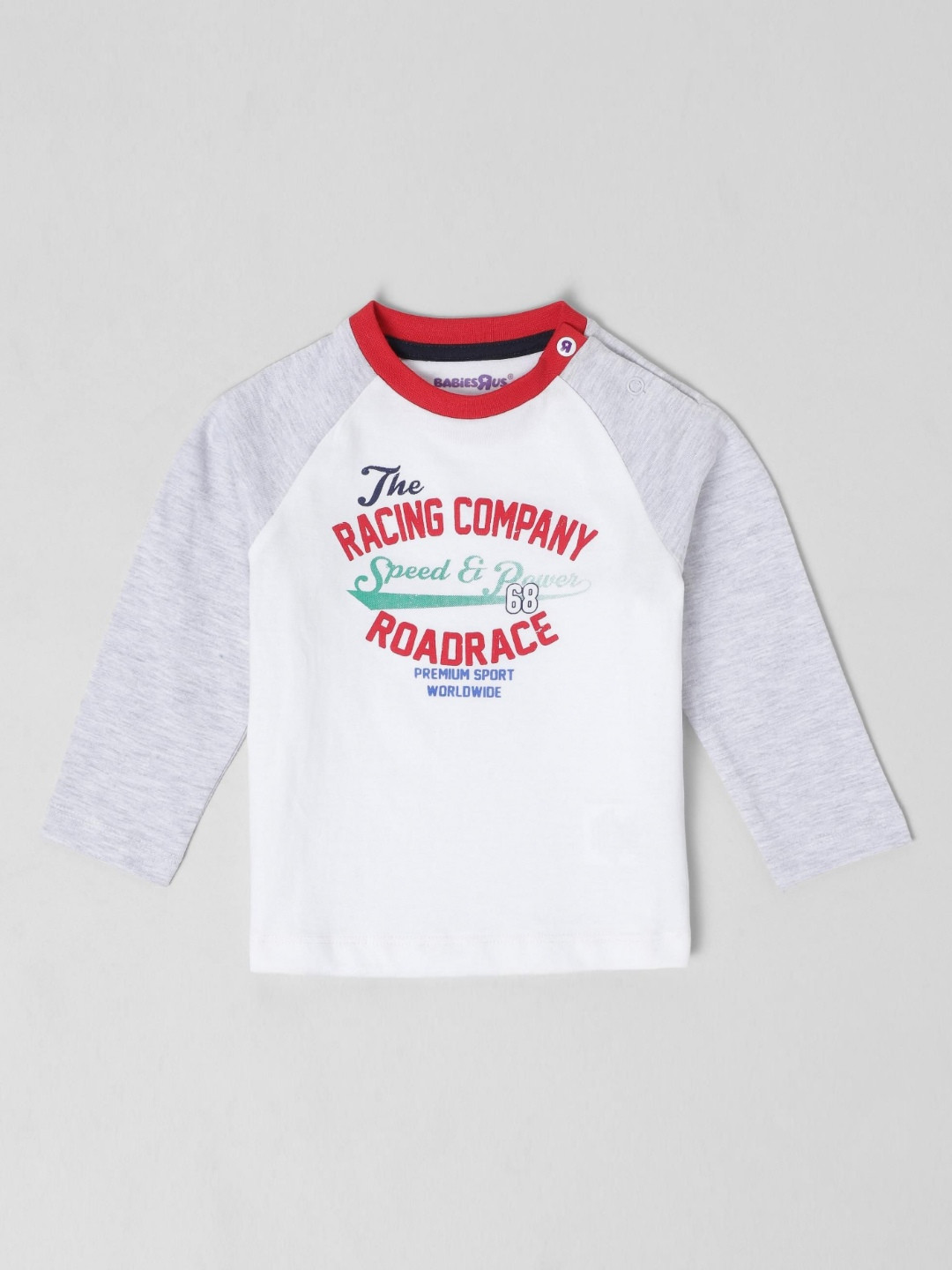 Babies R Us Boys Typography Printed Round Neck Cotton T-shirt