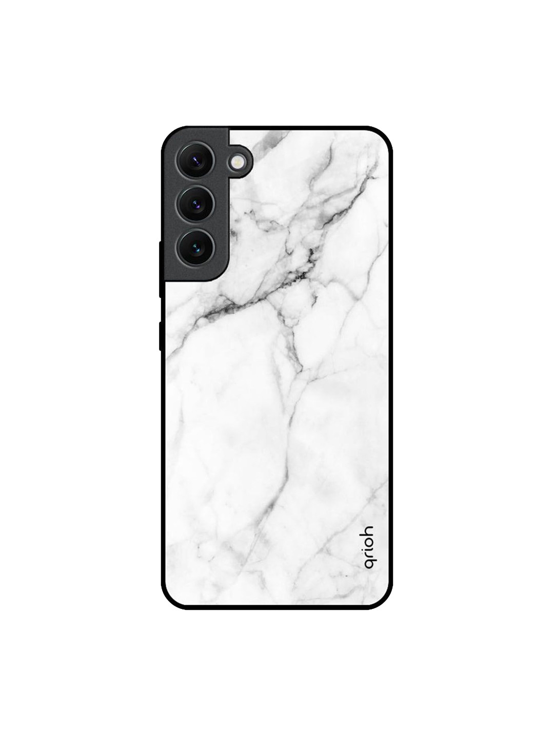 QRIOH Modern White Marble Printed Samsung Galaxy S22 Plus Back Case