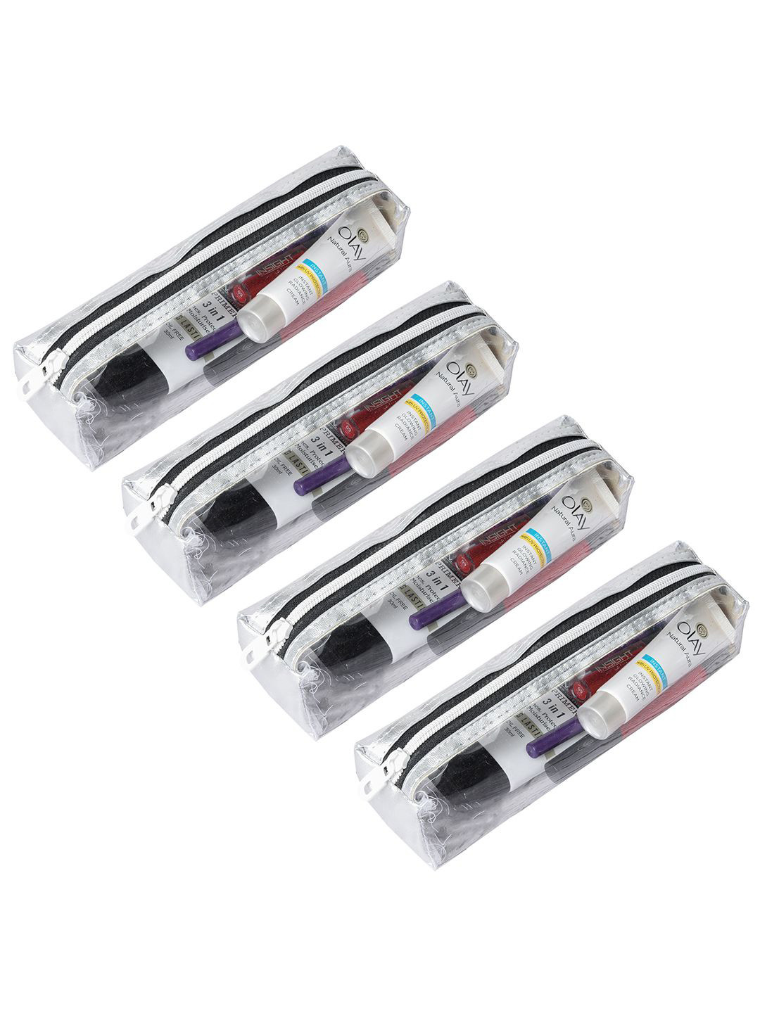 Kuber Industries Set of 4 Fashion Multi-Purpose Storage Travel Makeup Pouch Accessory