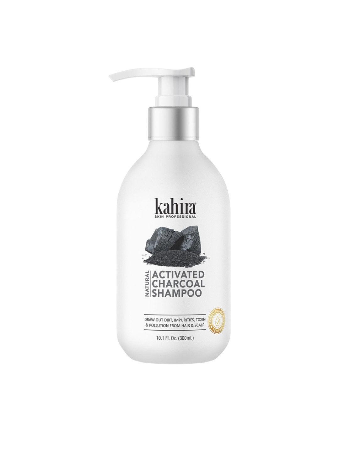 kahira Activated Charcoal Shampoo For Deep Cleansing & Detox - 300 ml