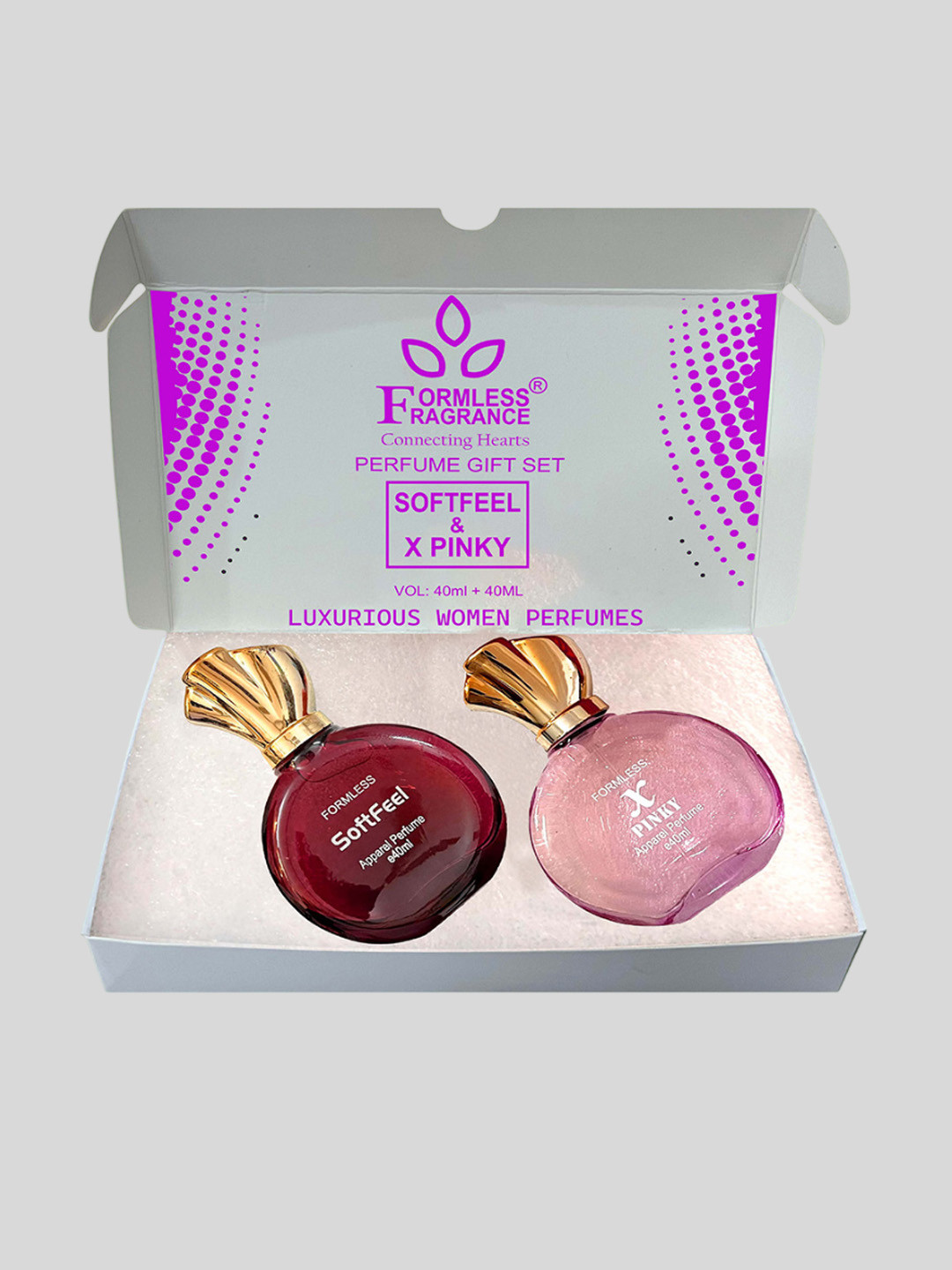 Formless Fragrance X Pinky And Softfeel Set Of 2 Long Lasting Perfume - 40 ml Each