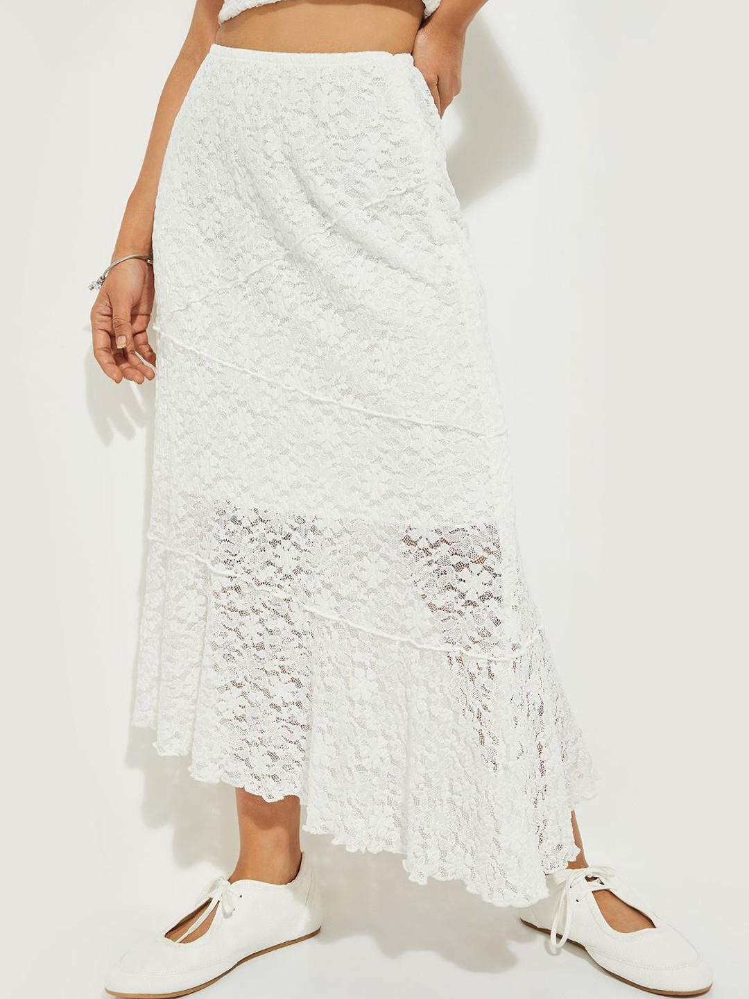 max Self Designed A-line Midi Skirt