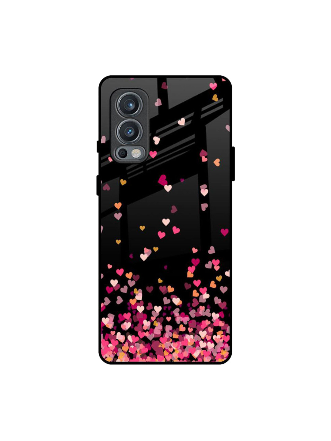 QRIOH Heart Rain Fall Printed Oneplus Nord 2 Back Case