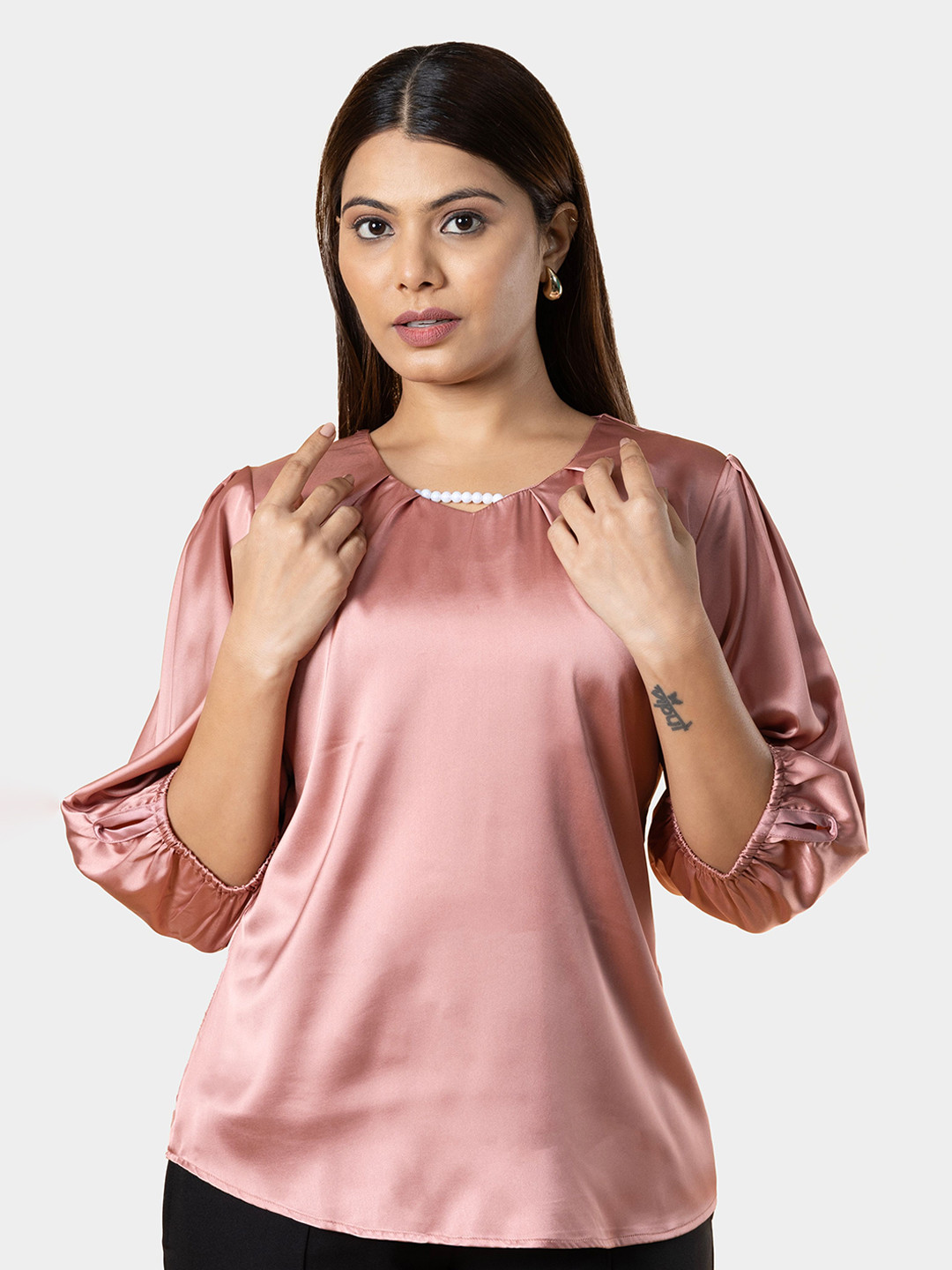 NOT SO PINK Puff Sleeve Top