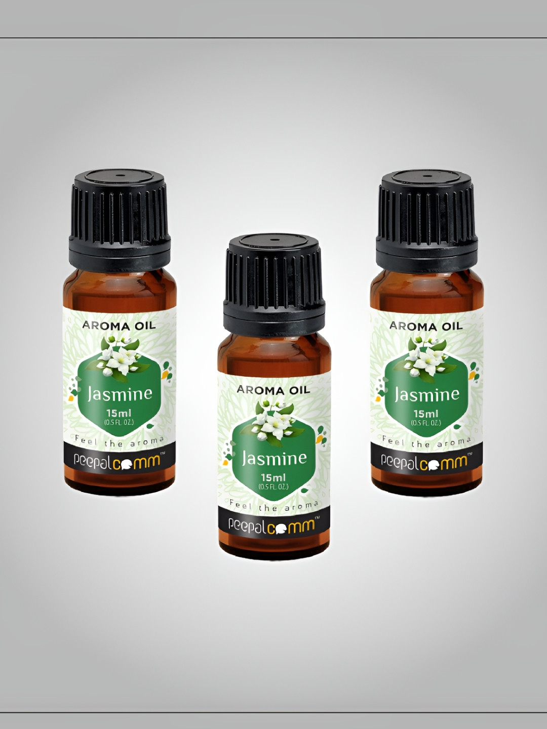 PEEPALCOMM Set Of 3 Black Jamsine Aroma Oils - 15 ml