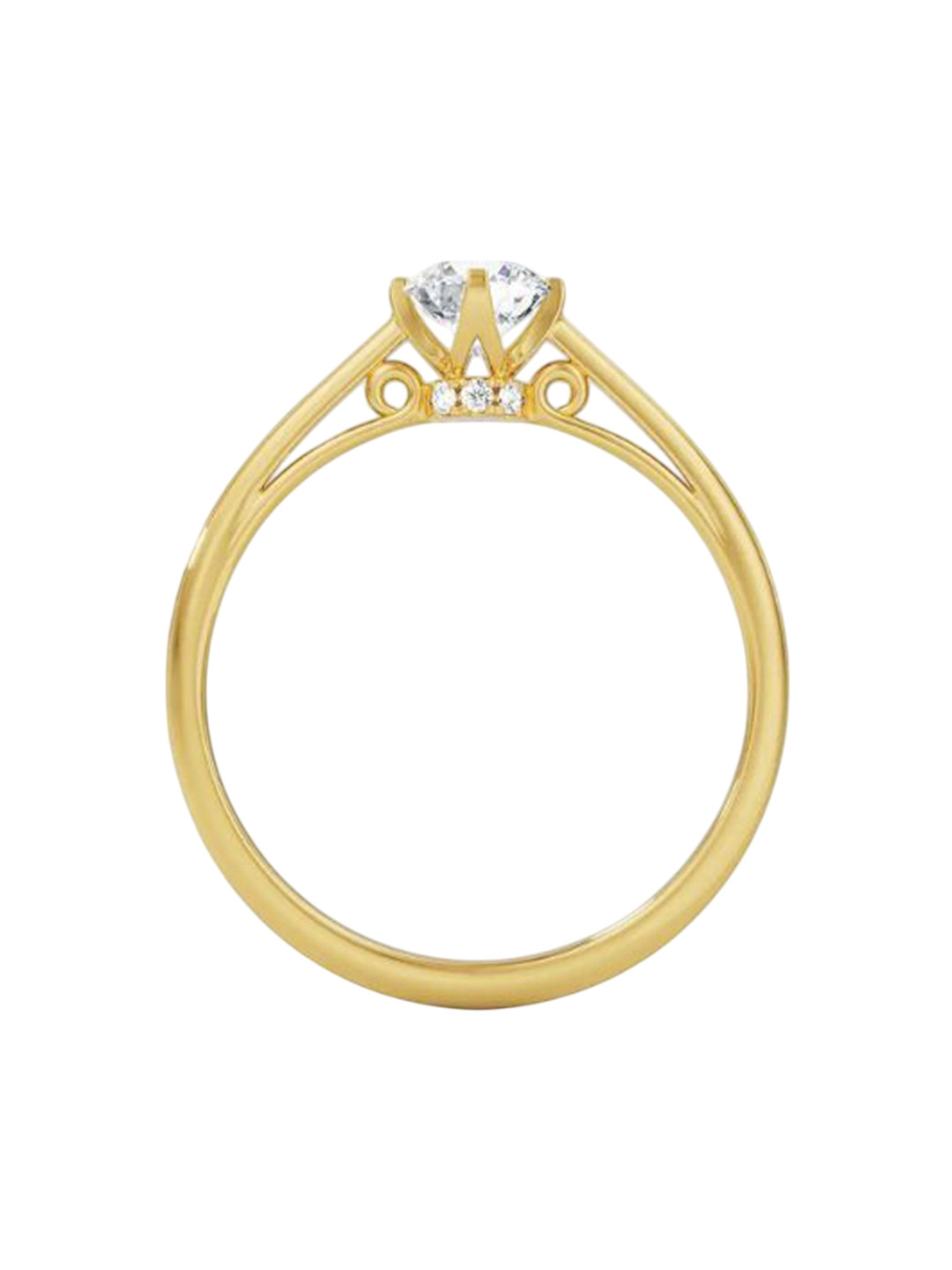 Emori Vintage Solitaire Lab Diamond Ring in 18KT Gold
