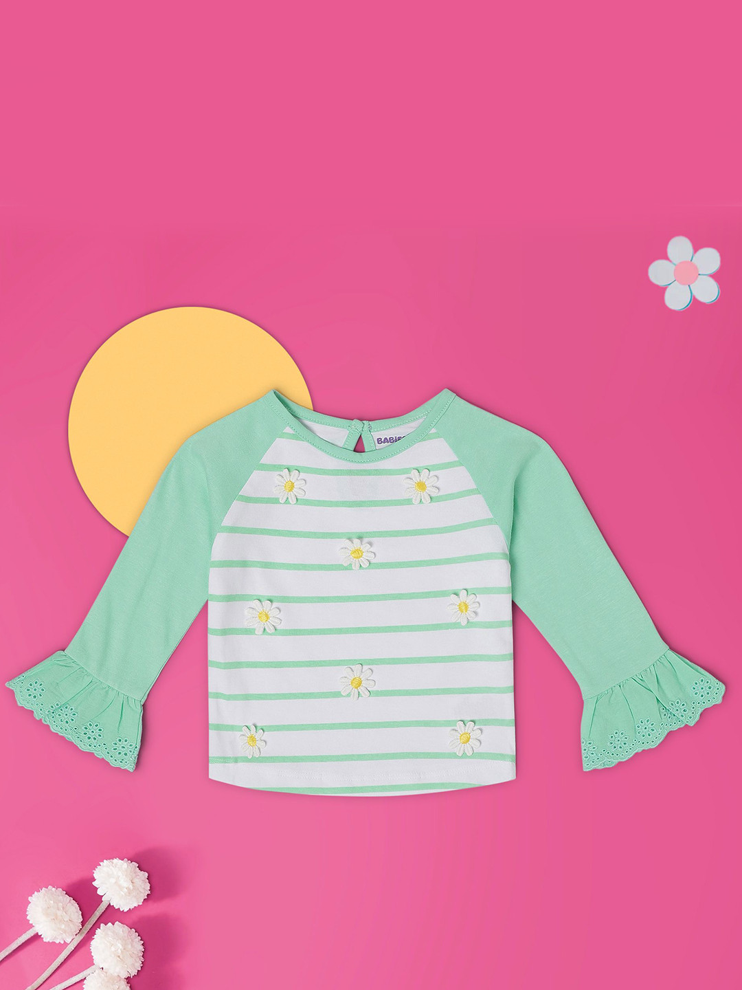 Babies R Us Print Bell Sleeve Cotton Top