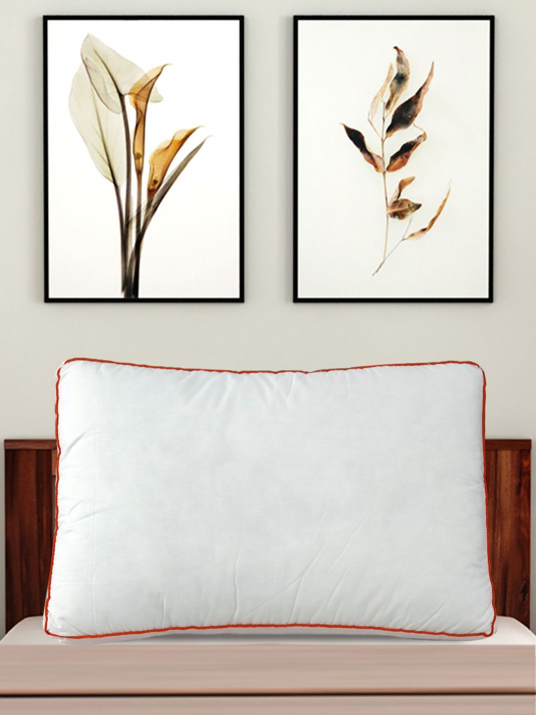 BOMBAY DYEING White Solid Cotton Ultra Soft Fibre Sleep Pillow-47 x 69 x 8 cm