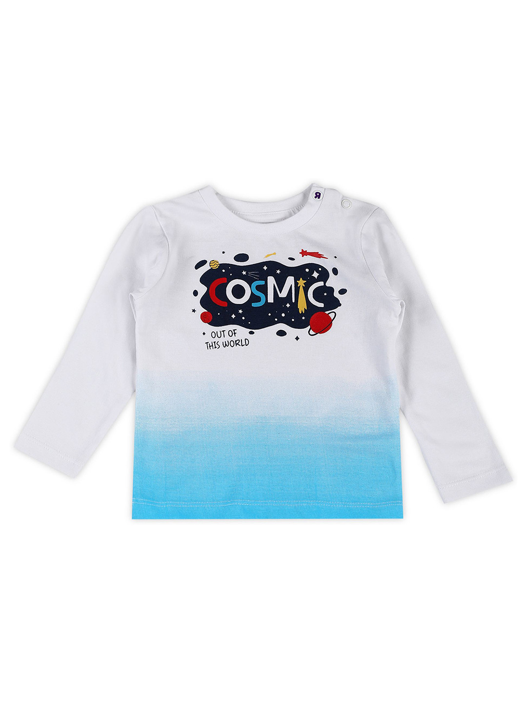 Babies R Us Boys Typography Printed Round Neck Cotton T-shirt