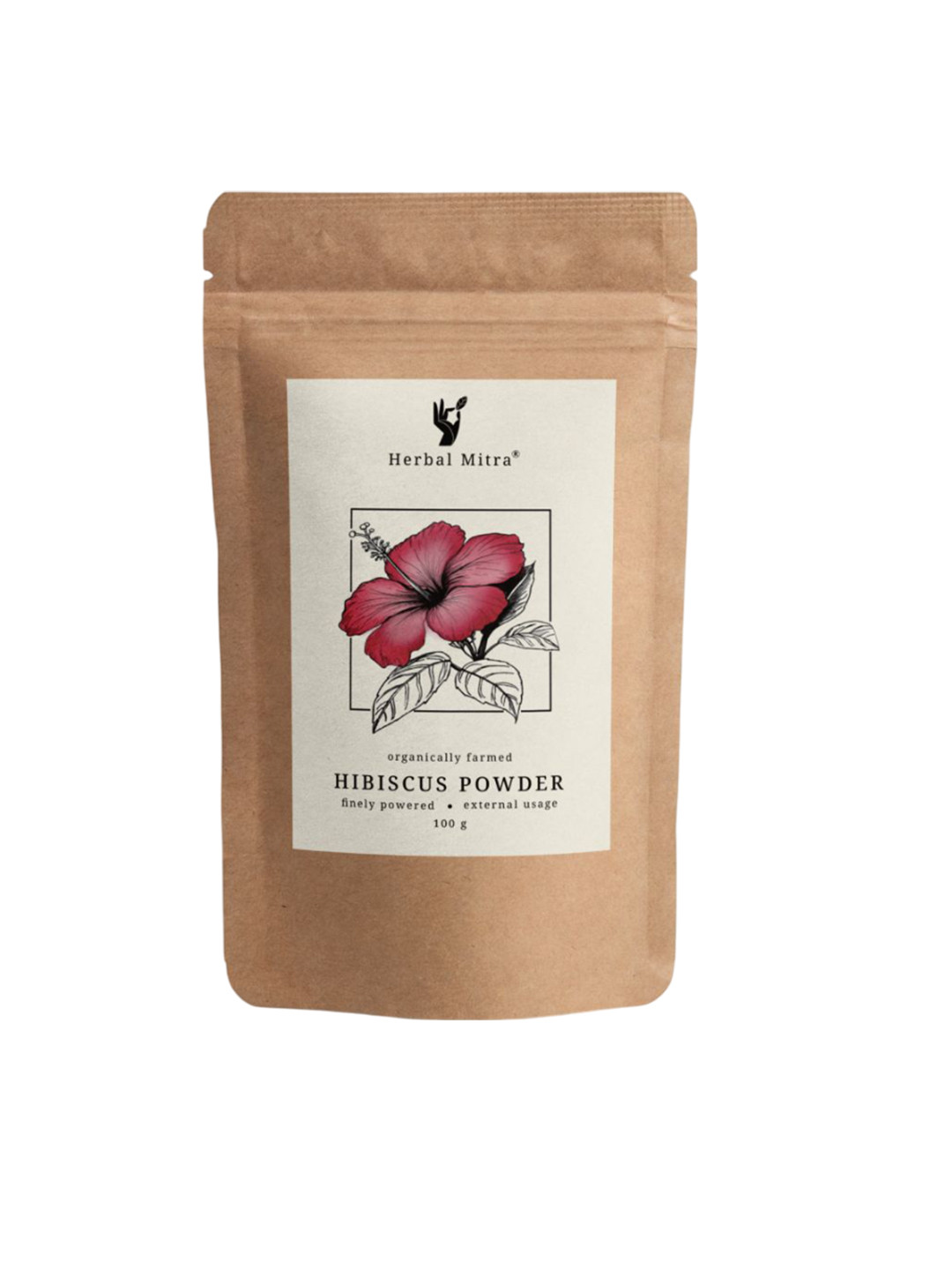 Herbal Mitra Hibiscus Flower Powder For Face Pack & Hair Mask - 100 g
