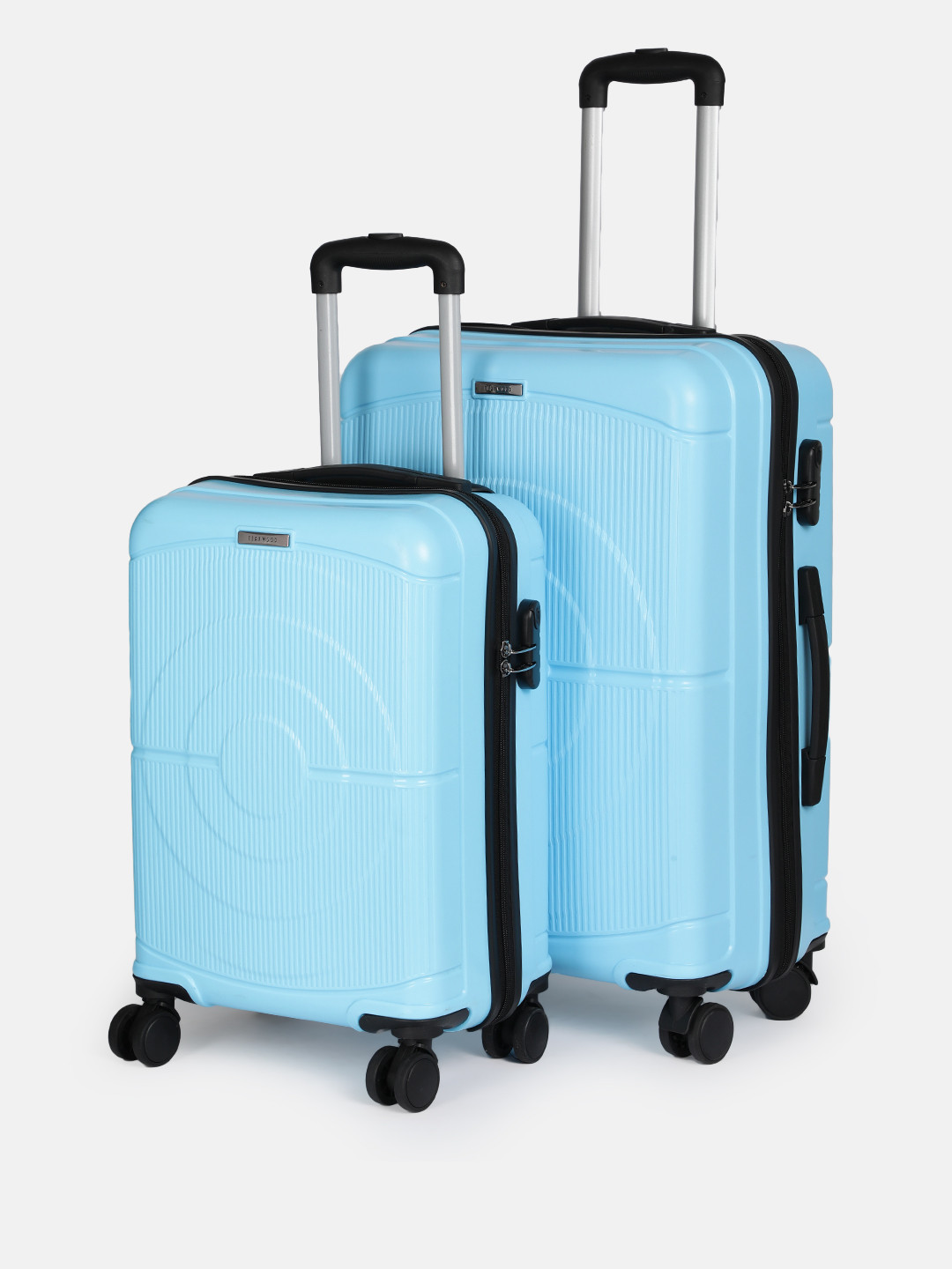 Teakwood Leathers Concentrix Set of 2 360-Degree Rotation Hard Sided Trolley Bag - 95L