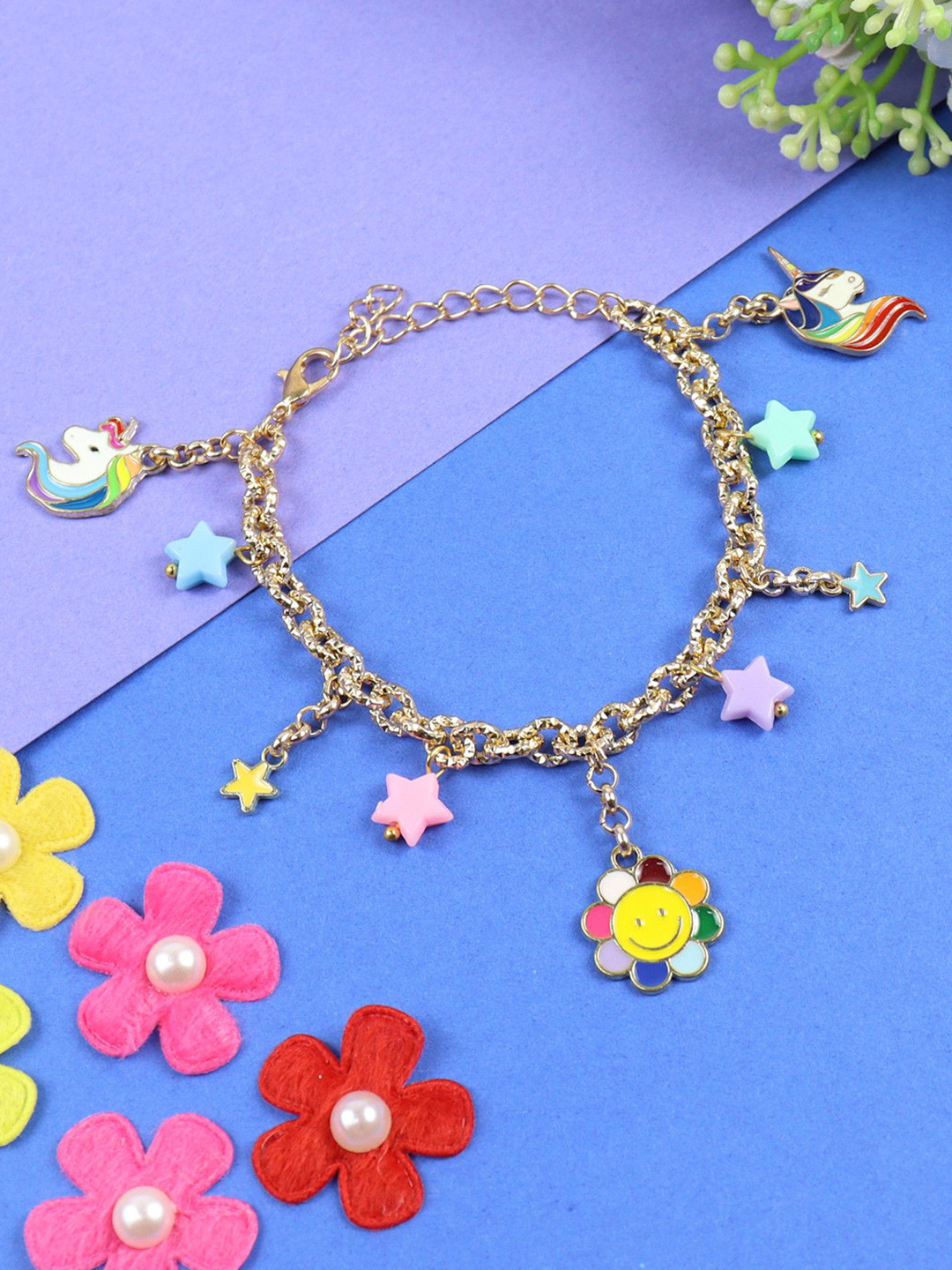 Asthetika Kids Girls Unicorn Charm Bracelet