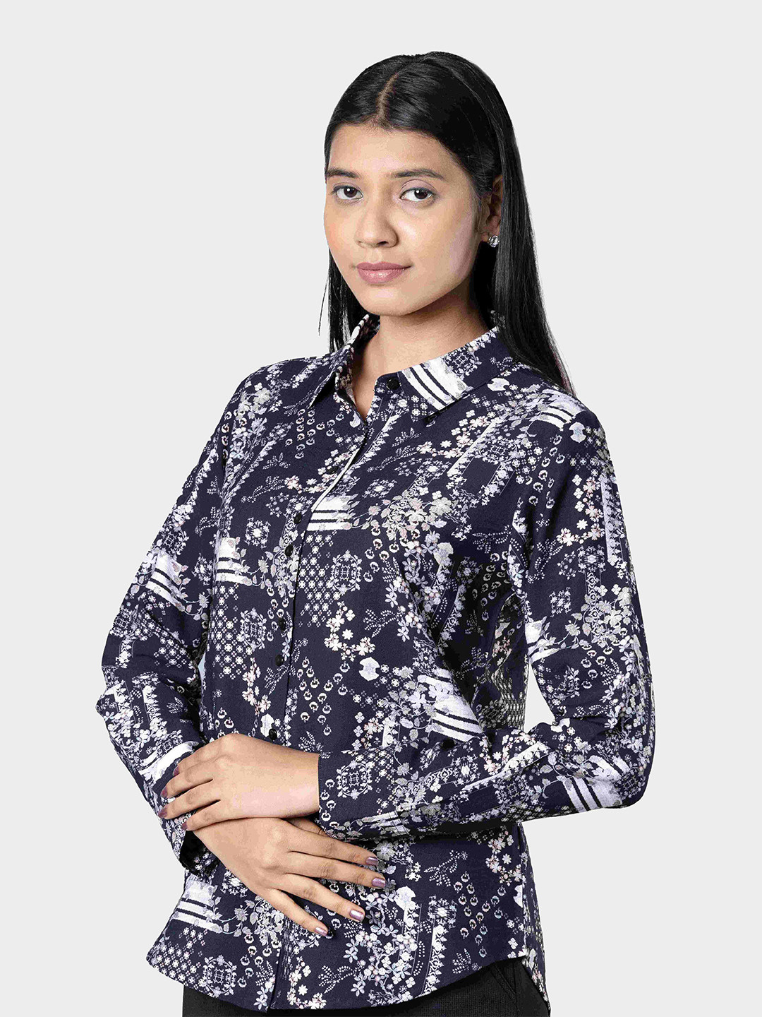 NOT SO PINK Women Standard Opaque Printed Formal Shirt