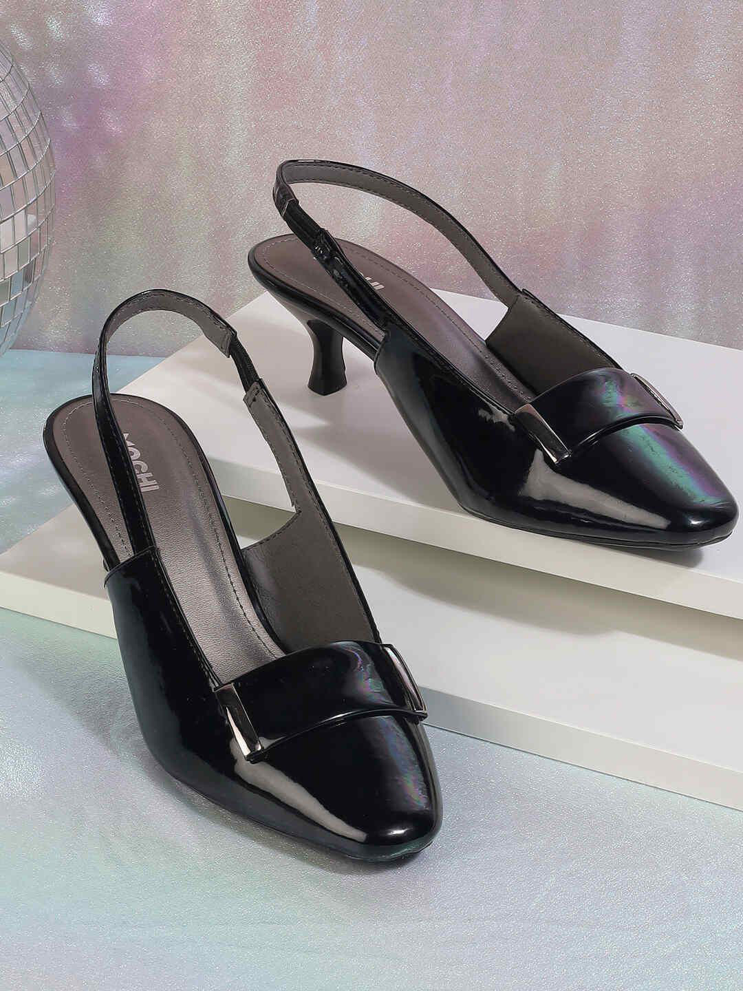 Mochi Slim Heeled Pumps with Bows