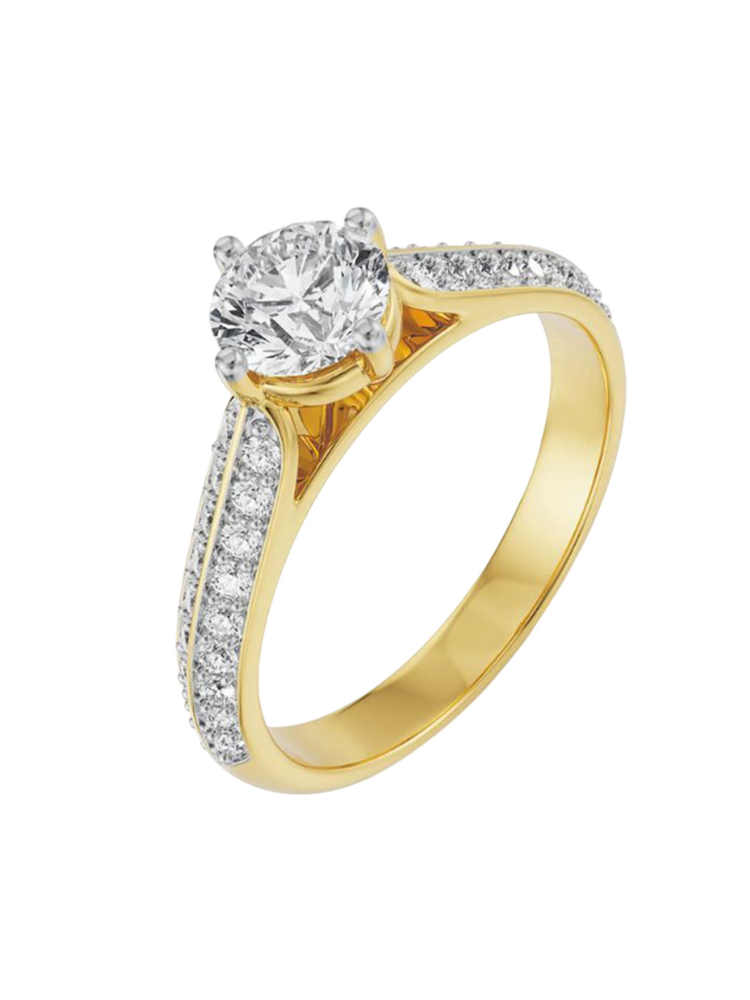 Emori Milani Timeless Solitaire Lab Diamond in 14KT Gold Ring