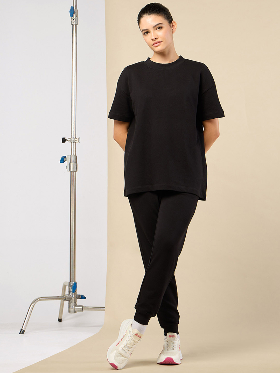 CULT Women Lifestyle Cotton Black Co-ord Set