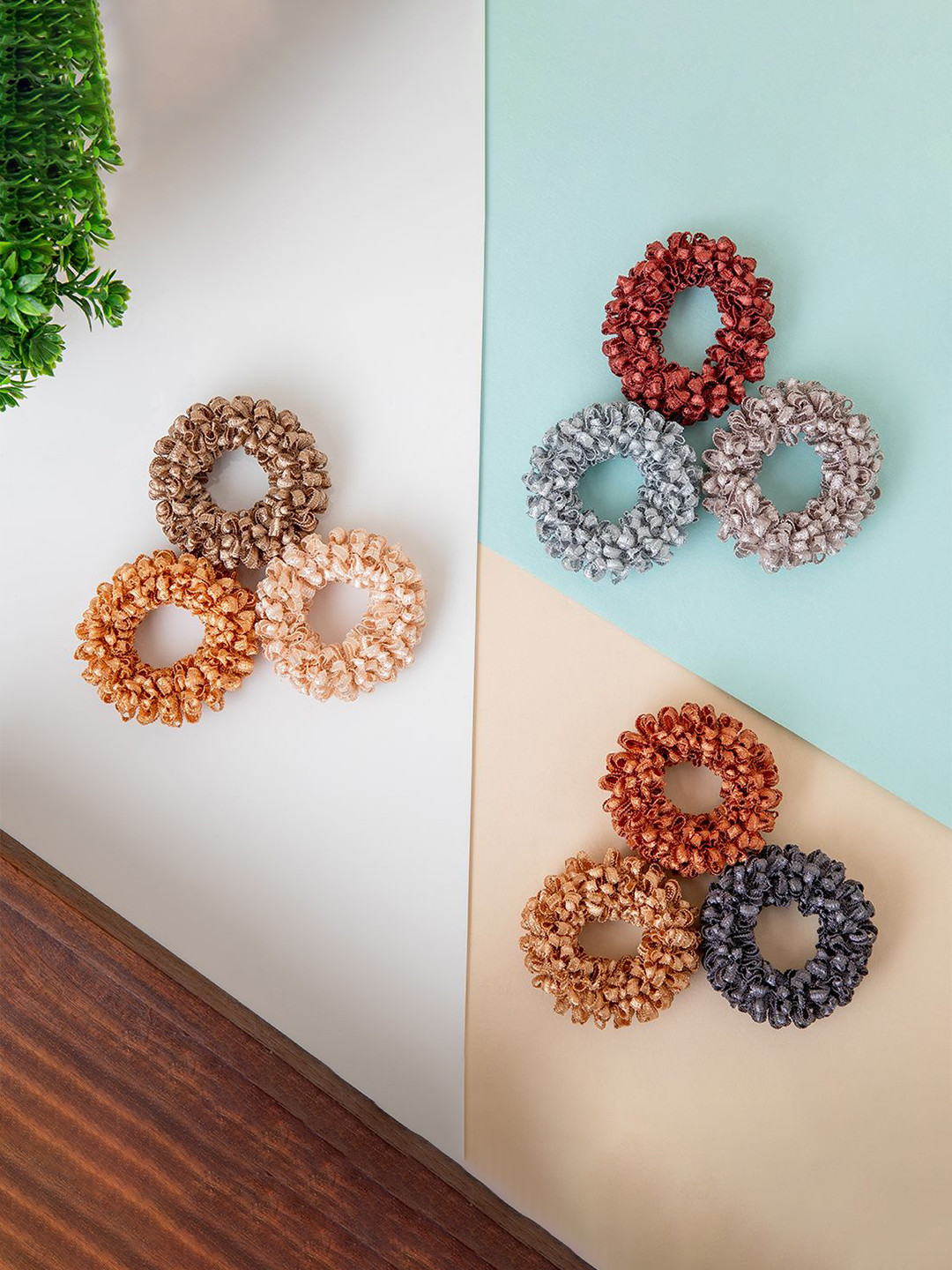 Radhu & Kabby 9Pcs Scrunchie Ponytail Holders