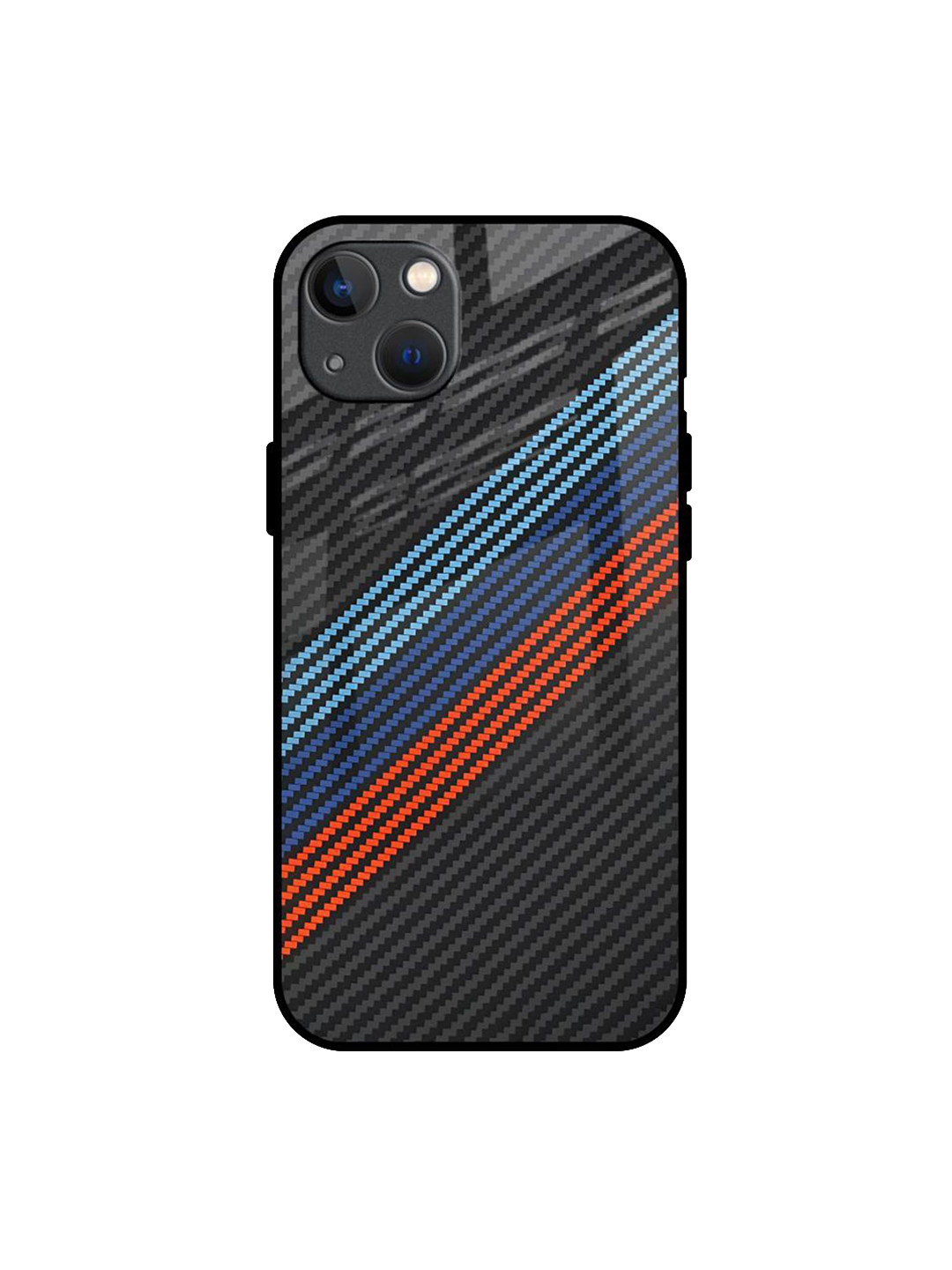 QRIOH Carbon Inspired Printed iPhone 13 Back Case