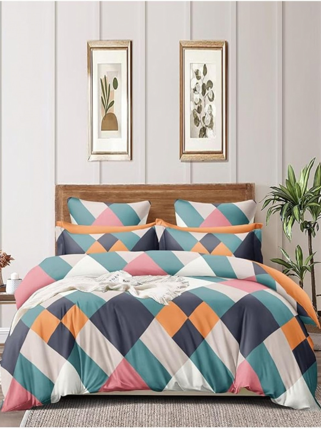 Crest Innovative Lives White 3PCS 400 GSM Double Bed Comforter With 2 Pillow Cover