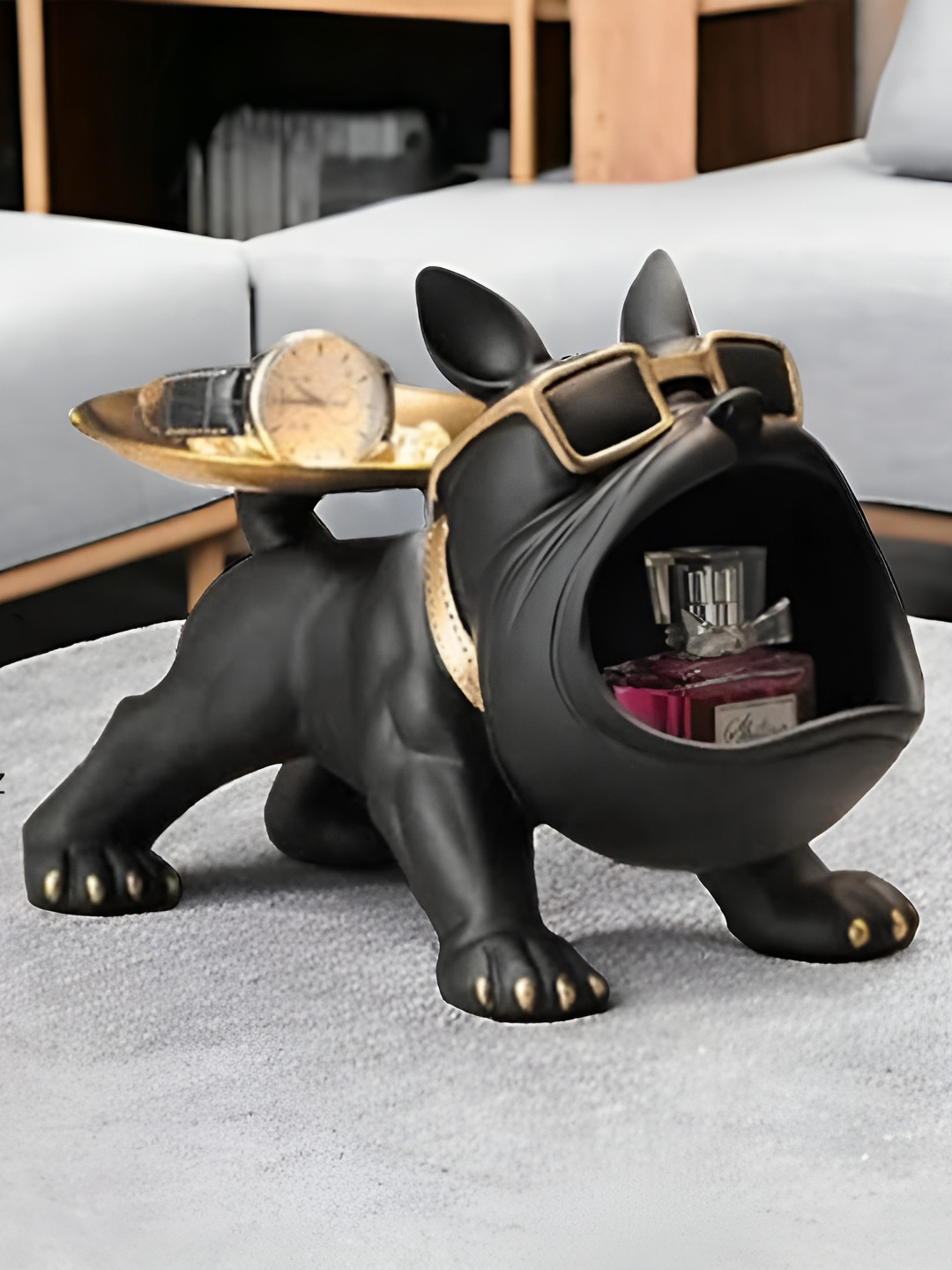 Viivaz Black Polyresin Natural Living Room Medium Showpiece -