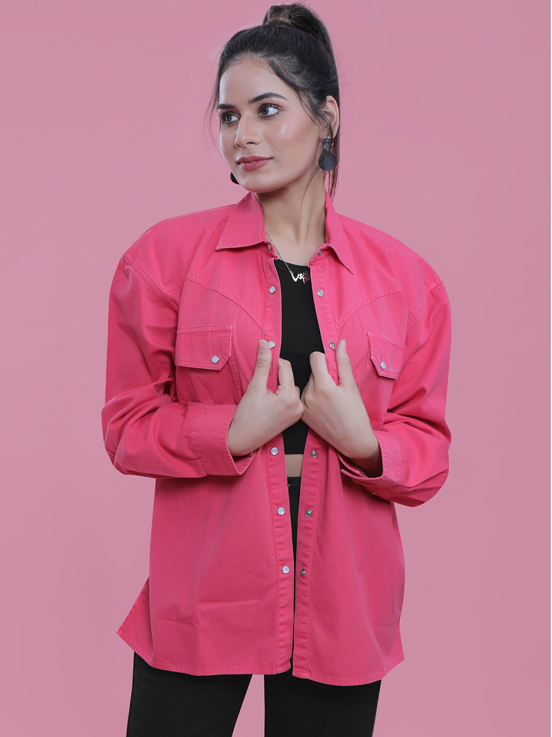 French Theory Women Washed Open Front Jacket