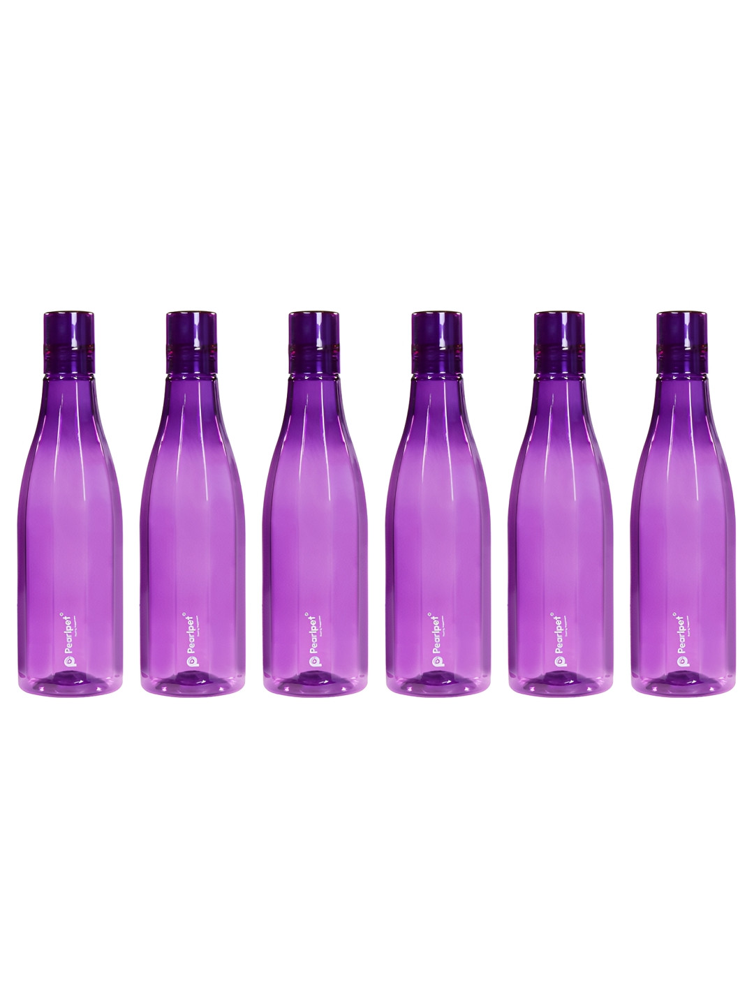 Pearlpet Azzure Purple Plastic Spill Proof 6 Piece Water Bottle - 1L