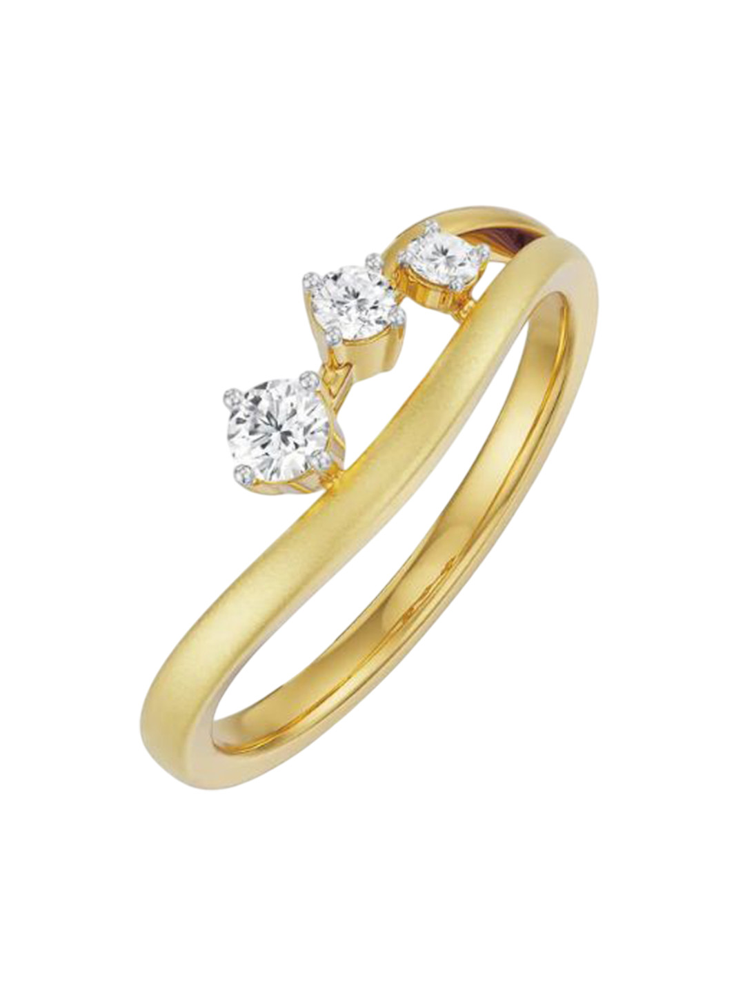 Emori Dainty Trio Lab Diamond Ring in 18KT Gold