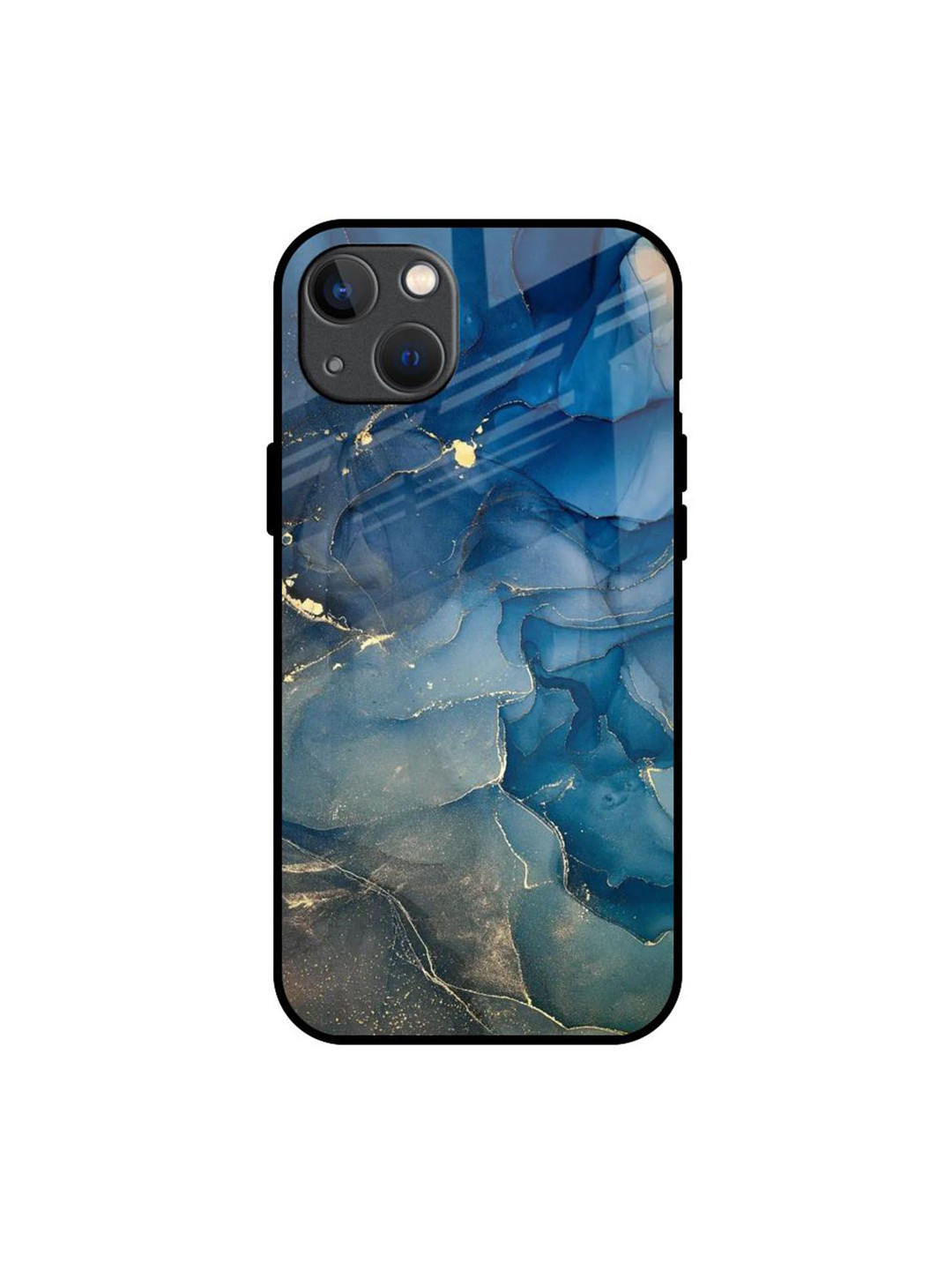 QRIOH Blue Cool Marble Real Printed iPhone 13 Back Case