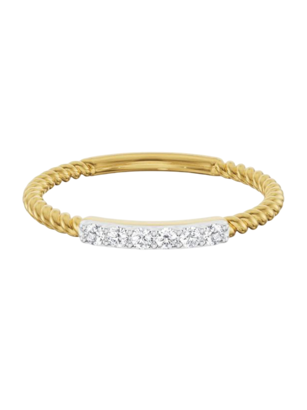 Emori Dainty Spiral Lab Diamond Band in 18KT Gold